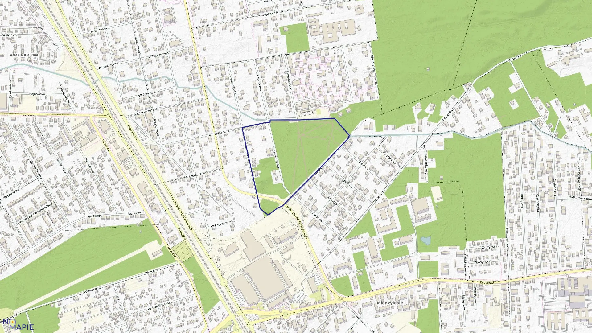 Mapa obrębu 3-11-26 w mieście Warszawa