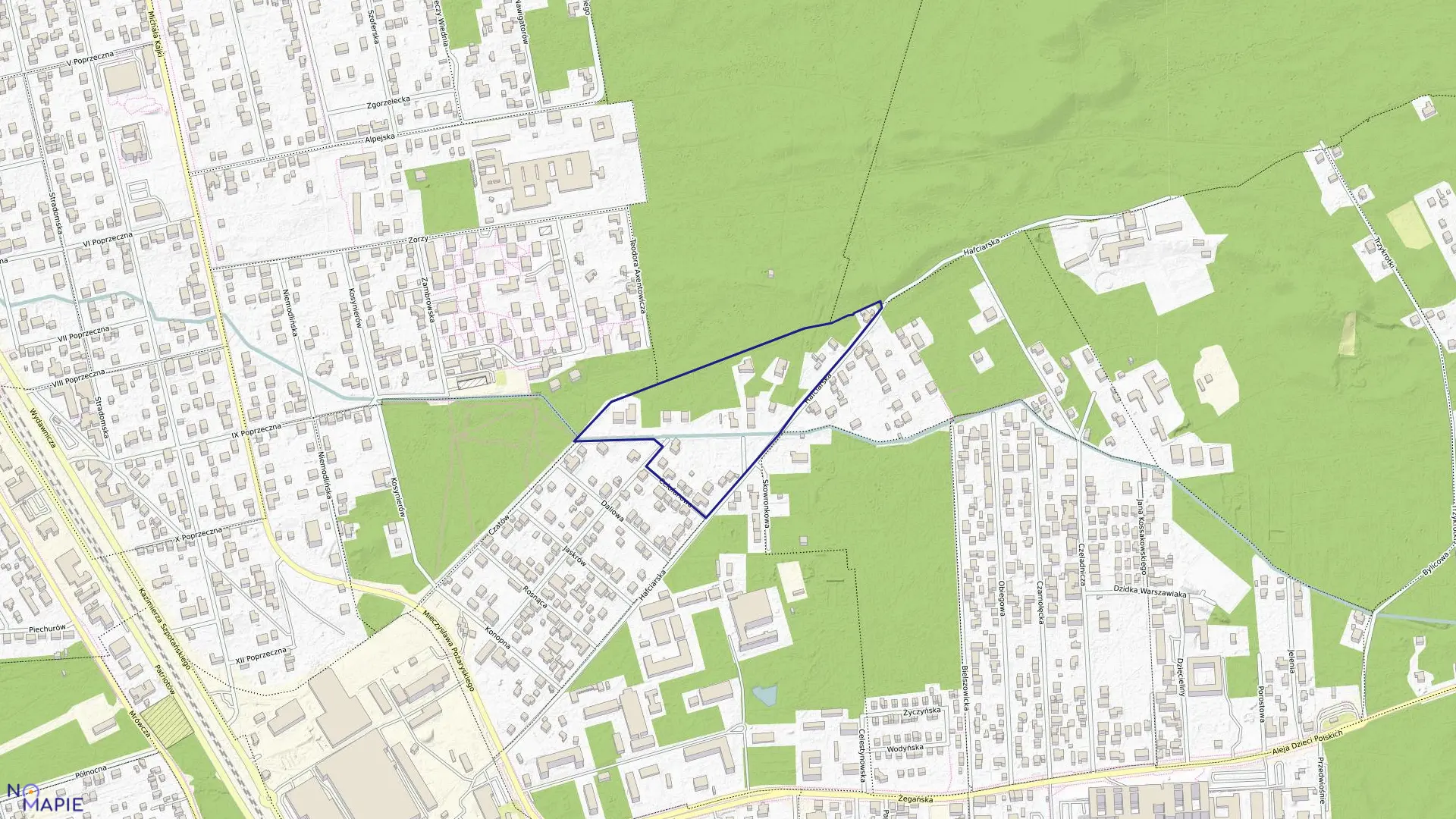 Mapa obrębu 3-11-27 w mieście Warszawa