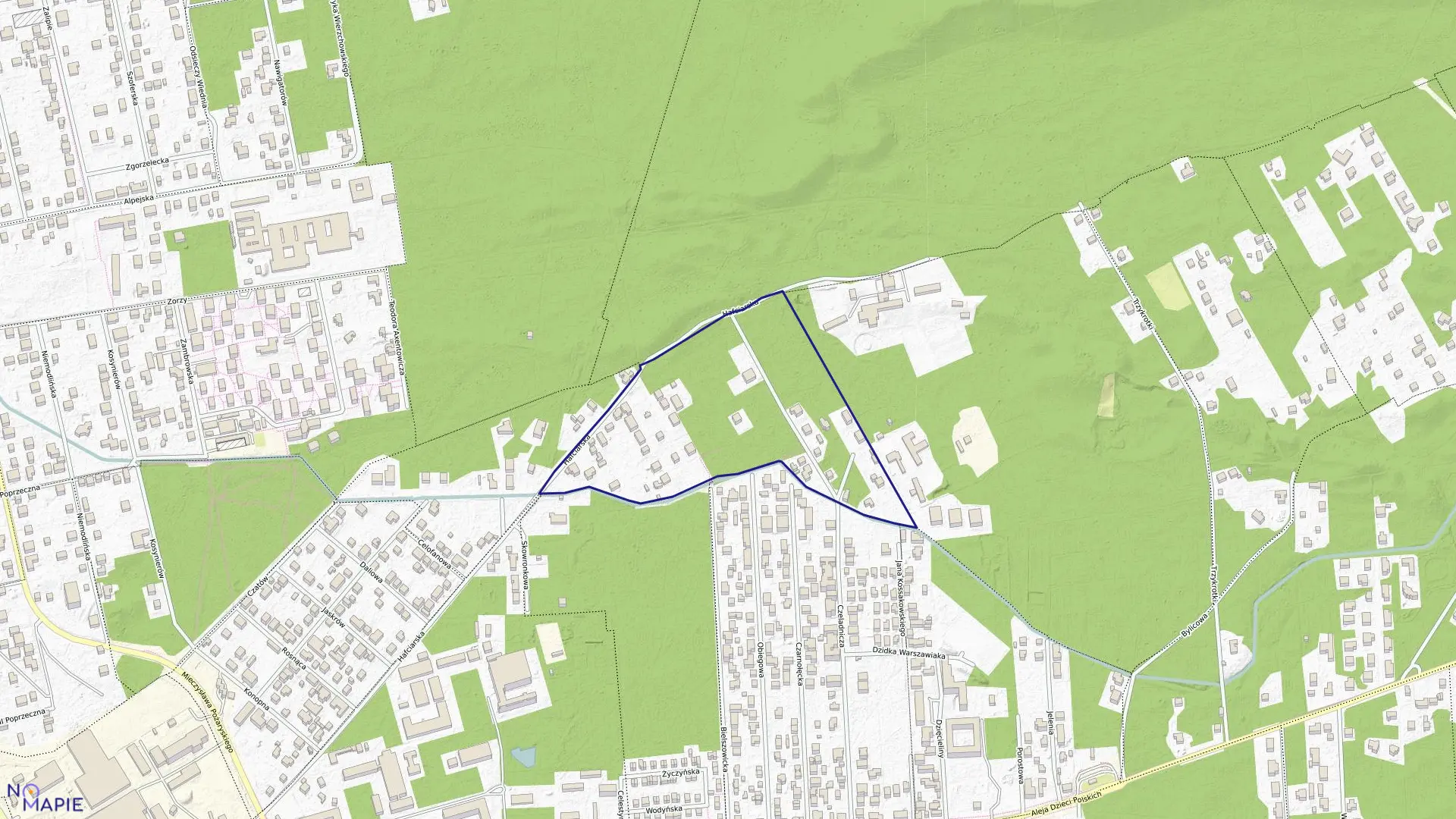 Mapa obrębu 3-11-28 w mieście Warszawa