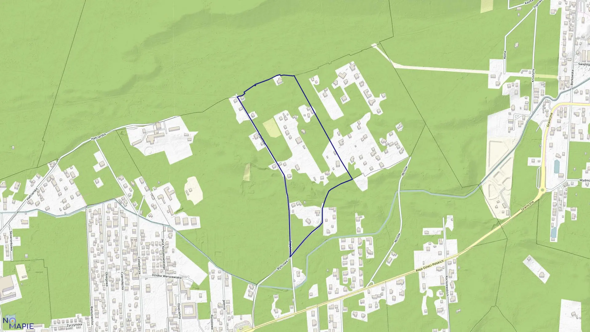 Mapa obrębu 3-11-30 w mieście Warszawa