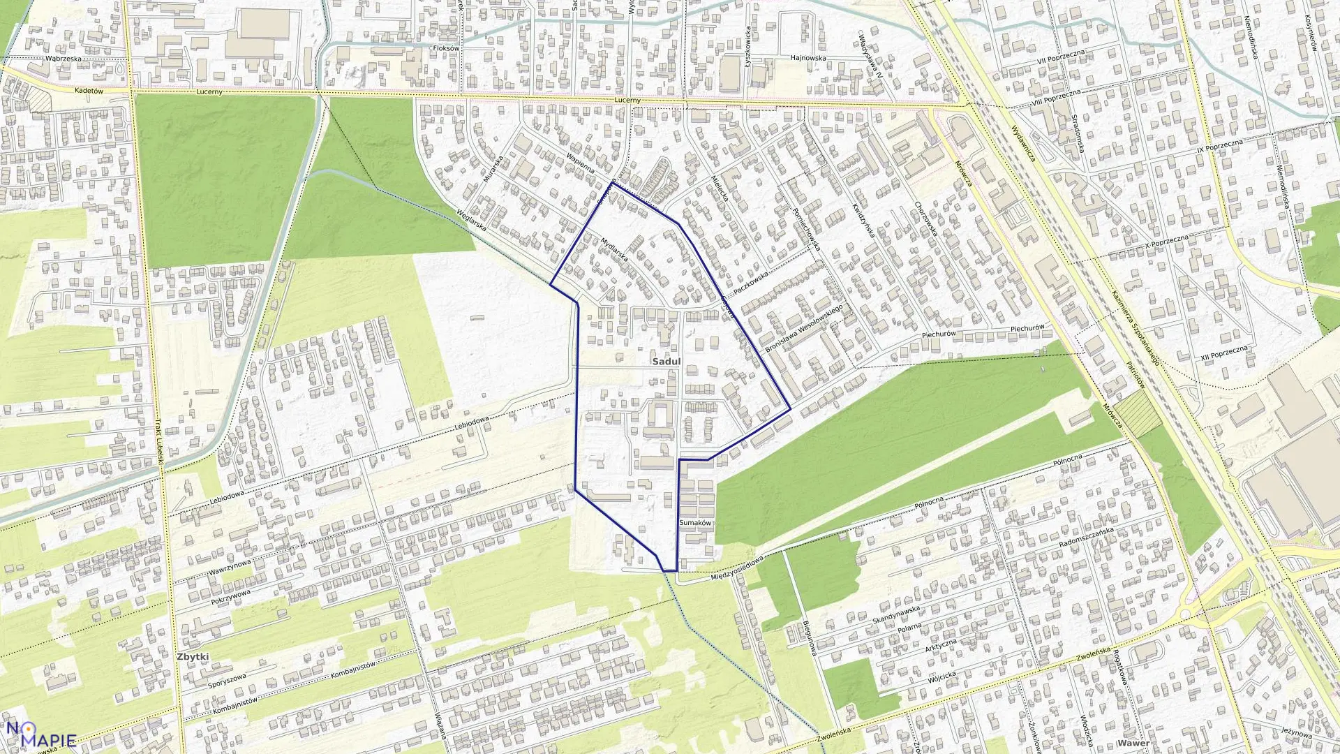 Mapa obrębu 3-11-32 w mieście Warszawa