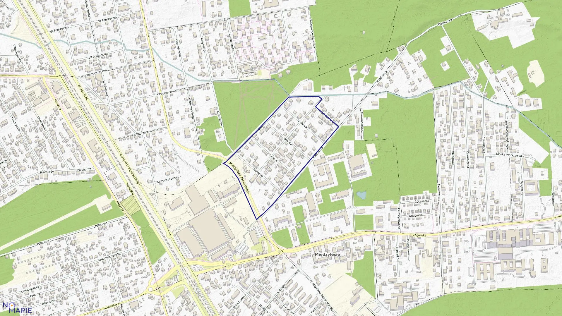 Mapa obrębu 3-11-35 w mieście Warszawa