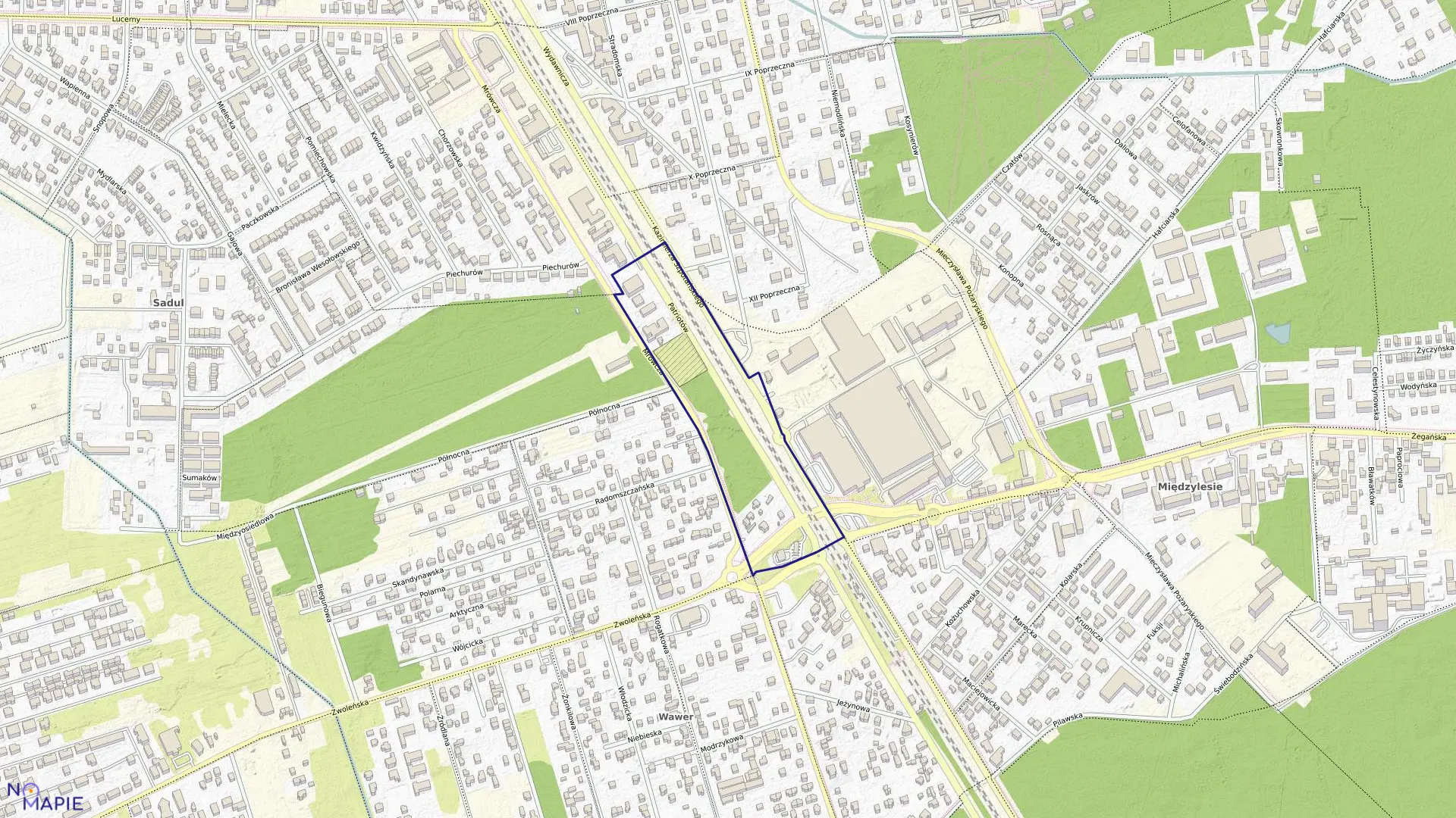 Mapa obrębu 3-11-44 w mieście Warszawa