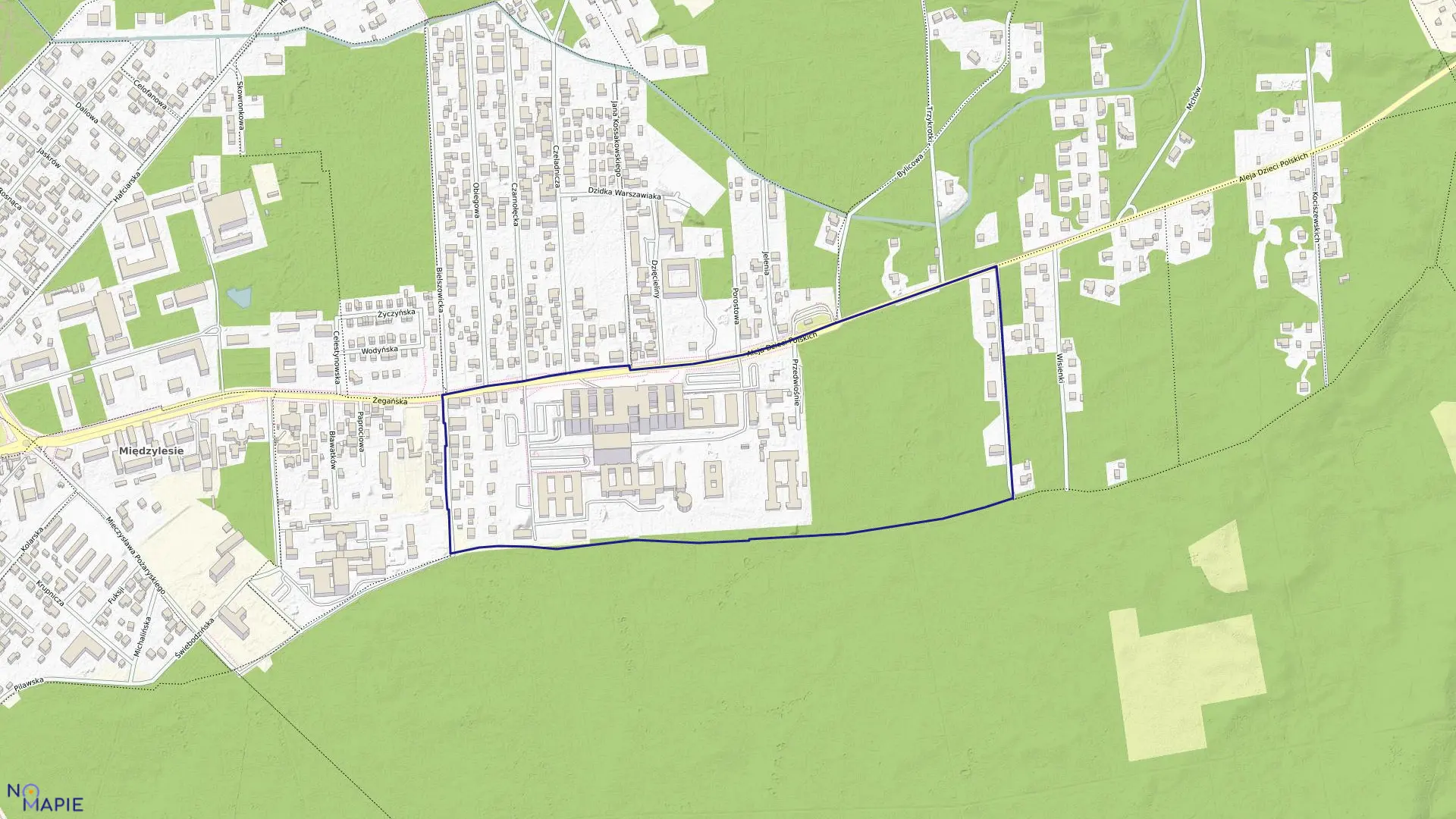 Mapa obrębu 3-11-48 w mieście Warszawa