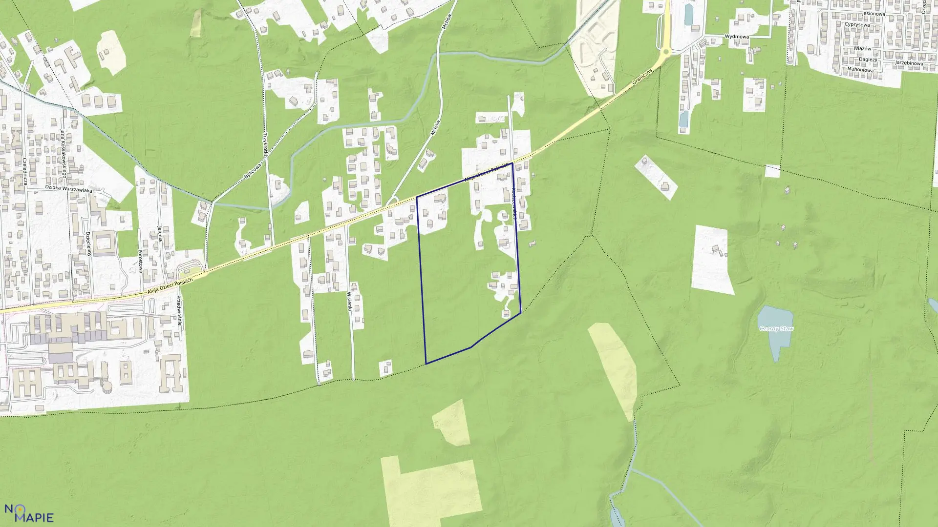 Mapa obrębu 3-11-51 w mieście Warszawa