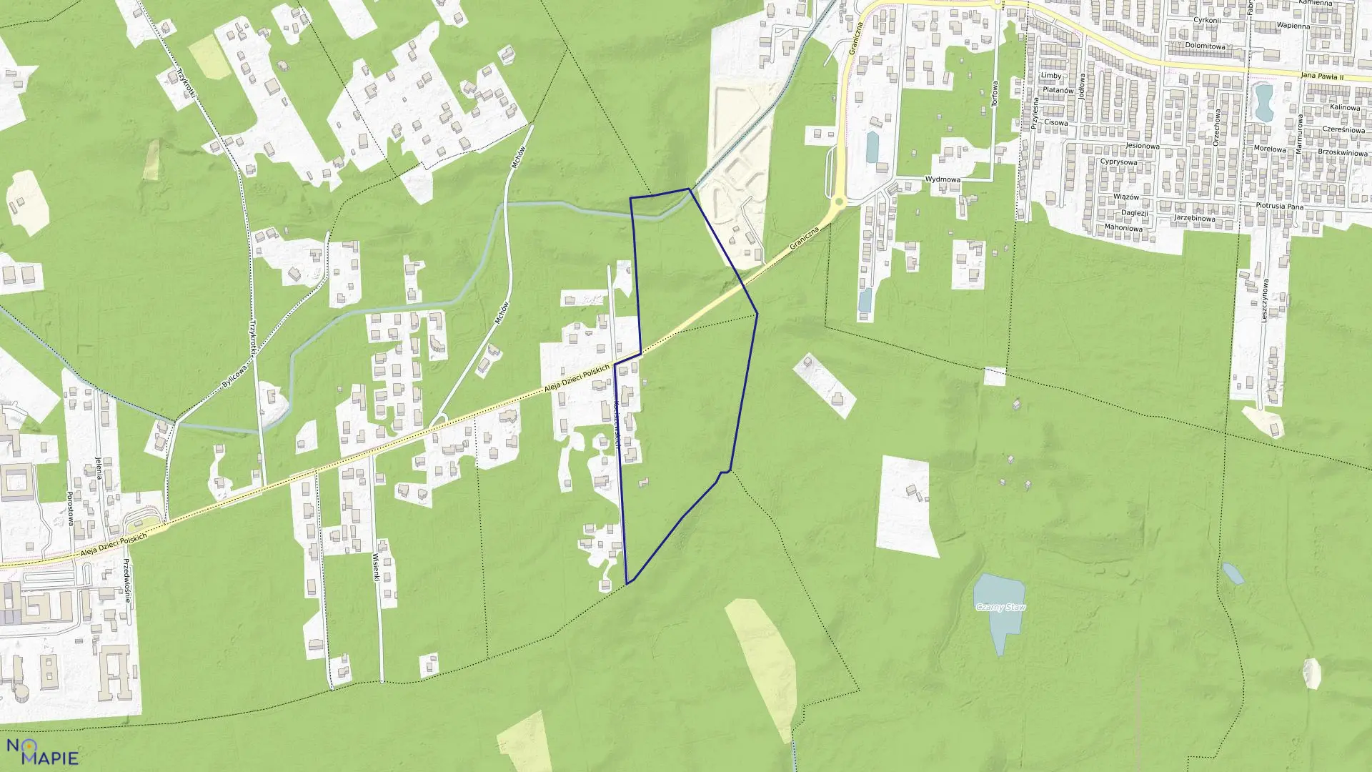 Mapa obrębu 3-11-52 w mieście Warszawa