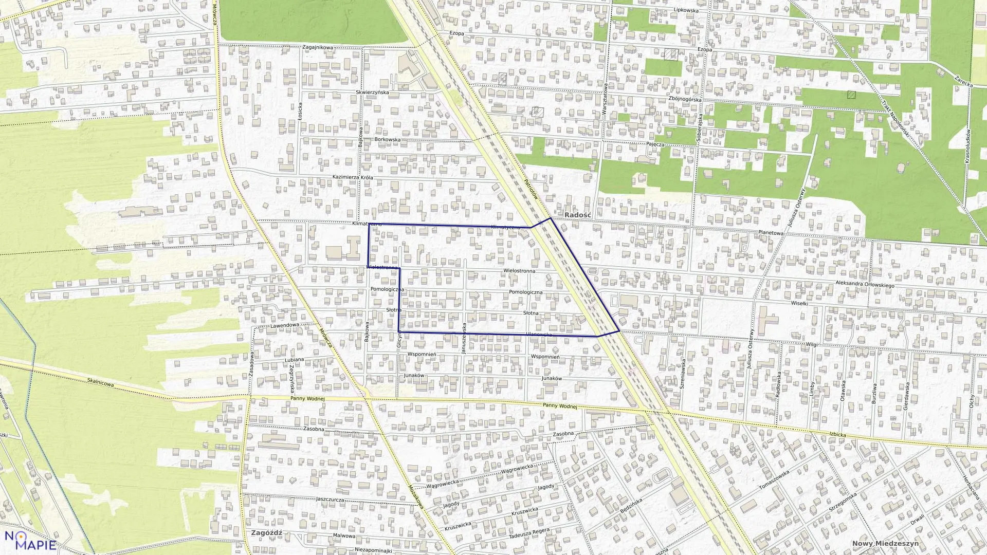 Mapa obrębu 3-12-23 w mieście Warszawa