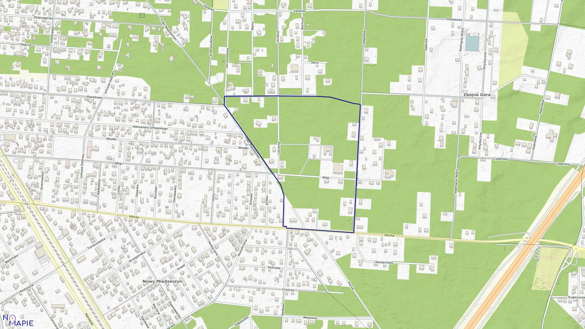 Mapa obrębu 3-12-27 w mieście Warszawa