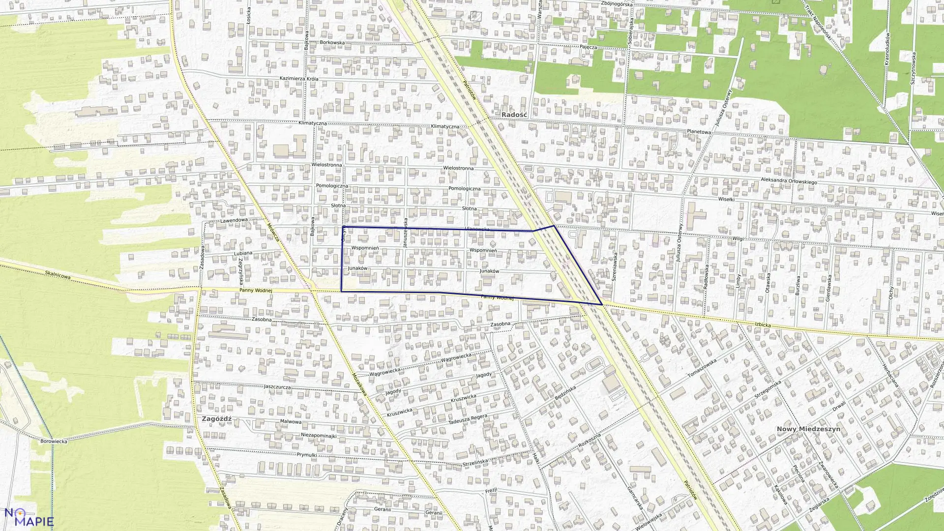 Mapa obrębu 3-12-31 w mieście Warszawa