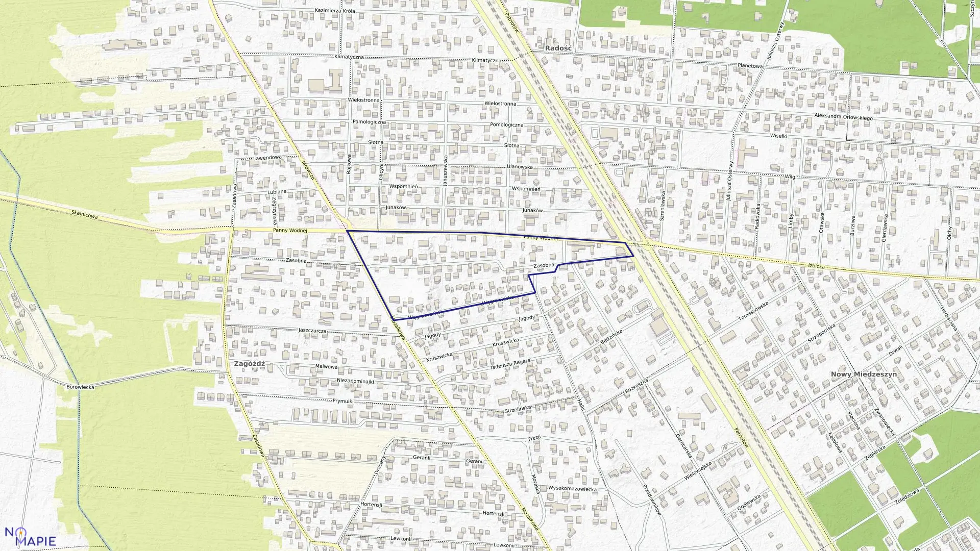 Mapa obrębu 3-12-37 w mieście Warszawa