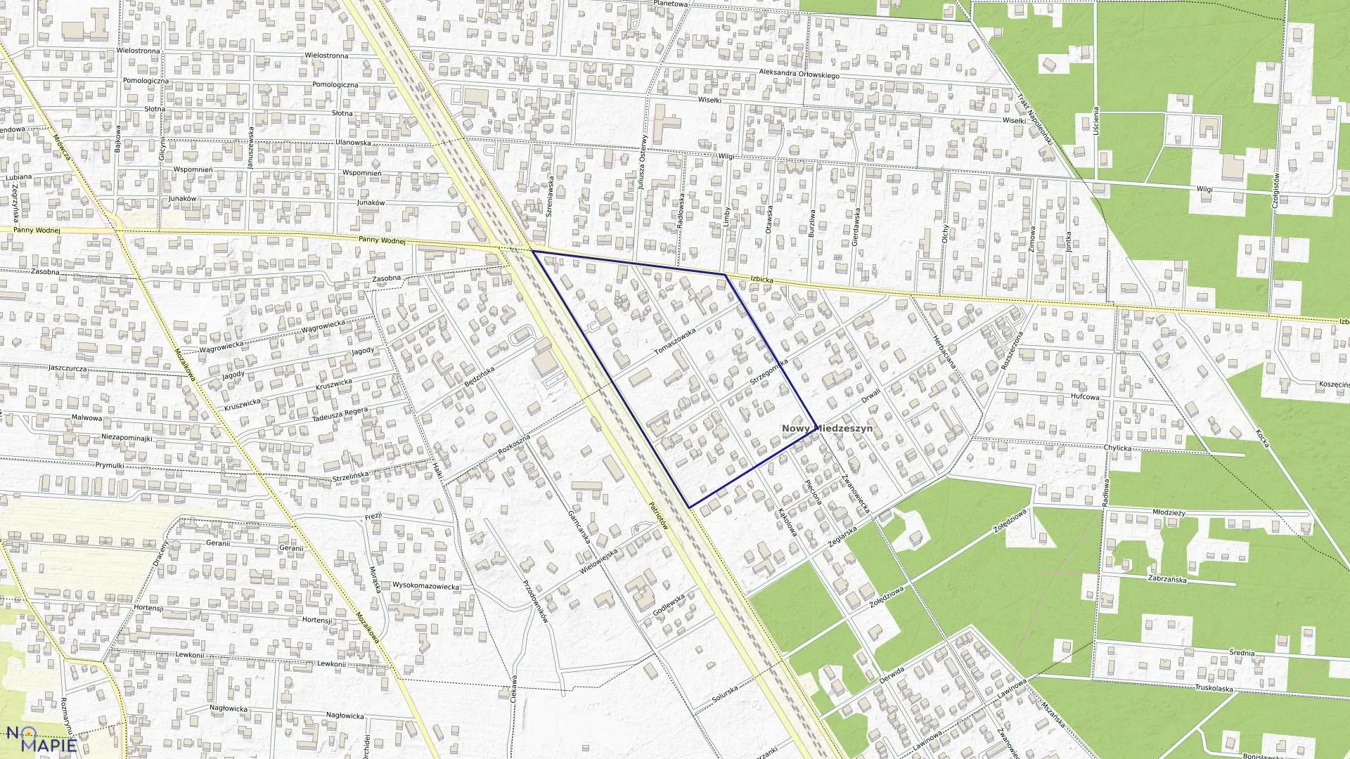 Mapa obrębu 3-12-41 w mieście Warszawa