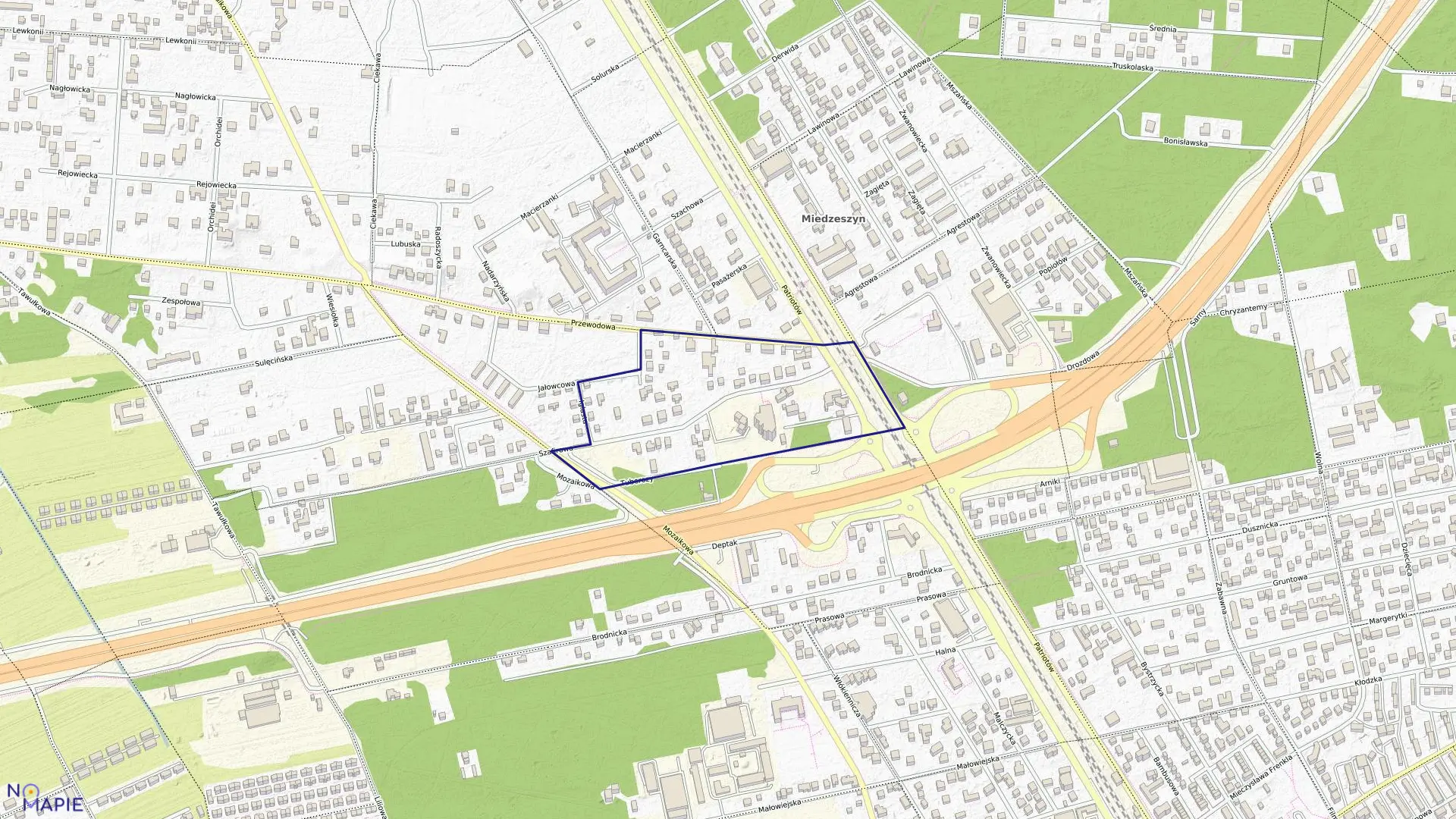 Mapa obrębu 3-12-65 w mieście Warszawa