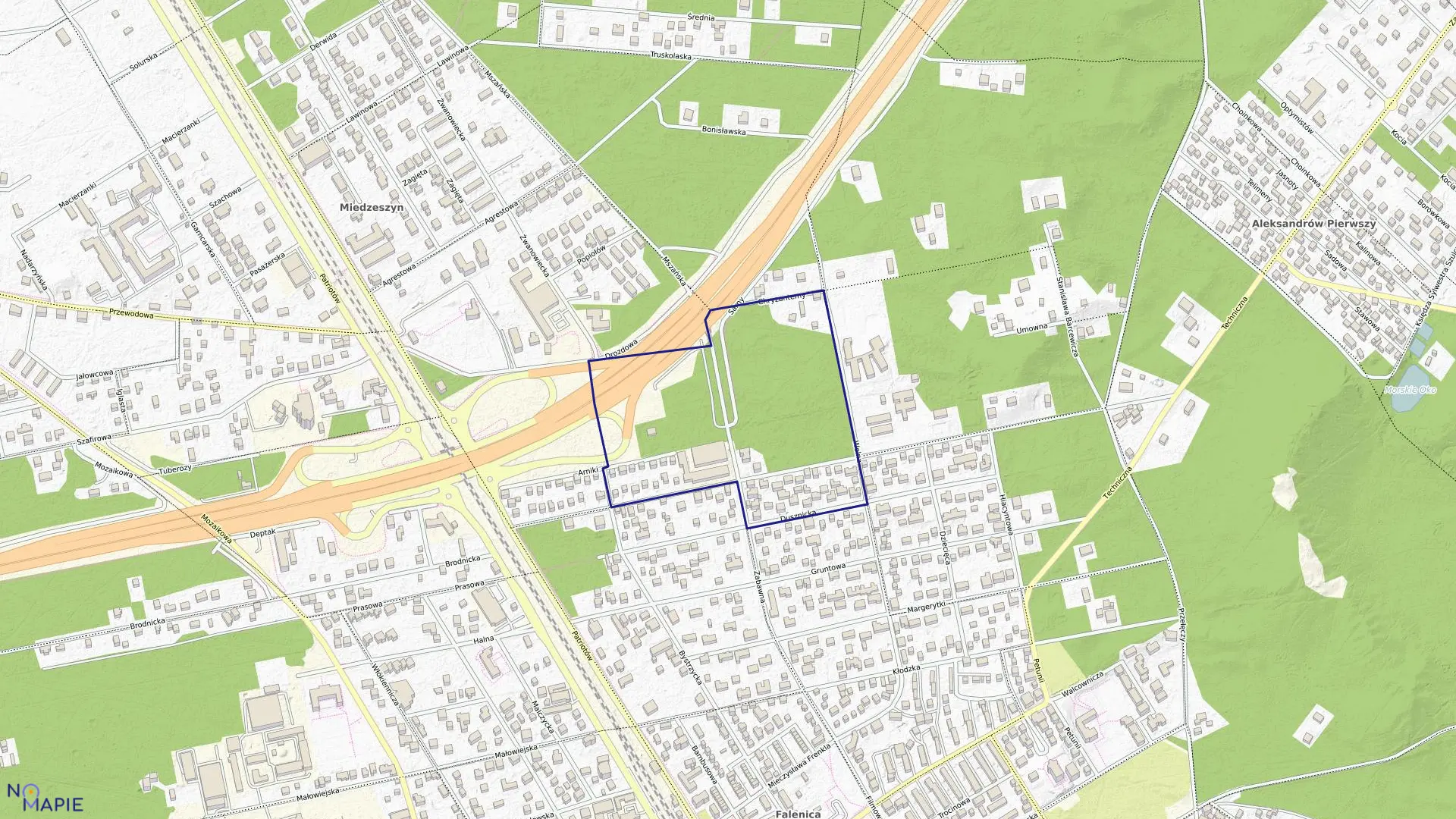 Mapa obrębu 3-12-67 w mieście Warszawa