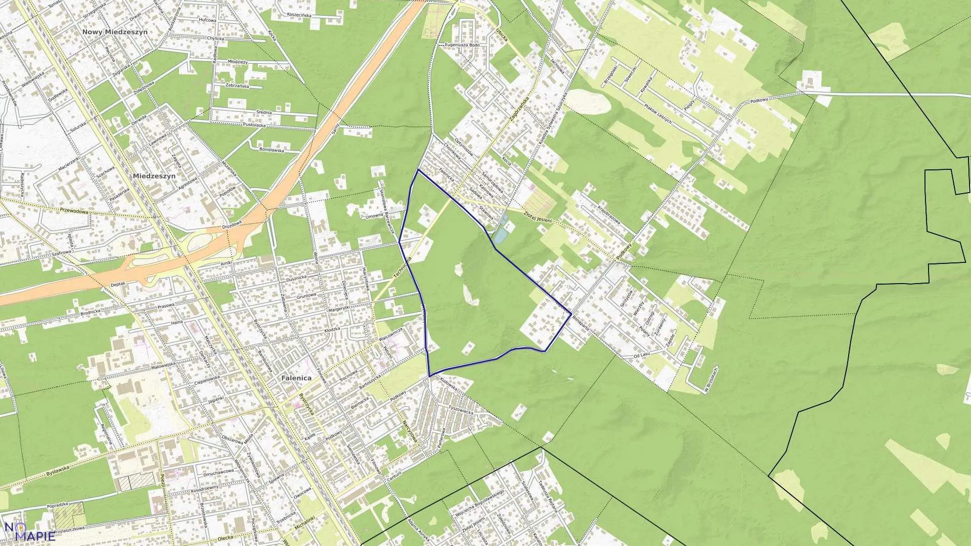 Mapa obrębu 3-12-69 w mieście Warszawa