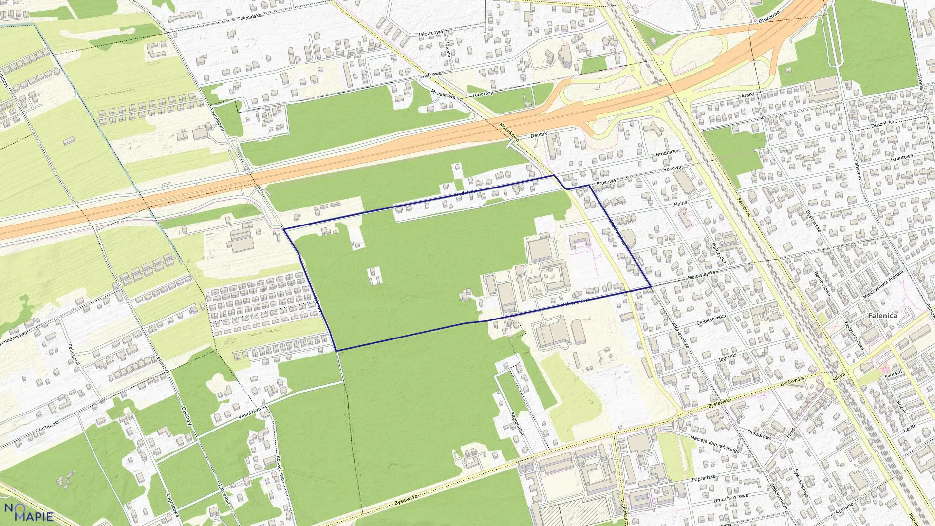 Mapa obrębu 3-12-78 w mieście Warszawa