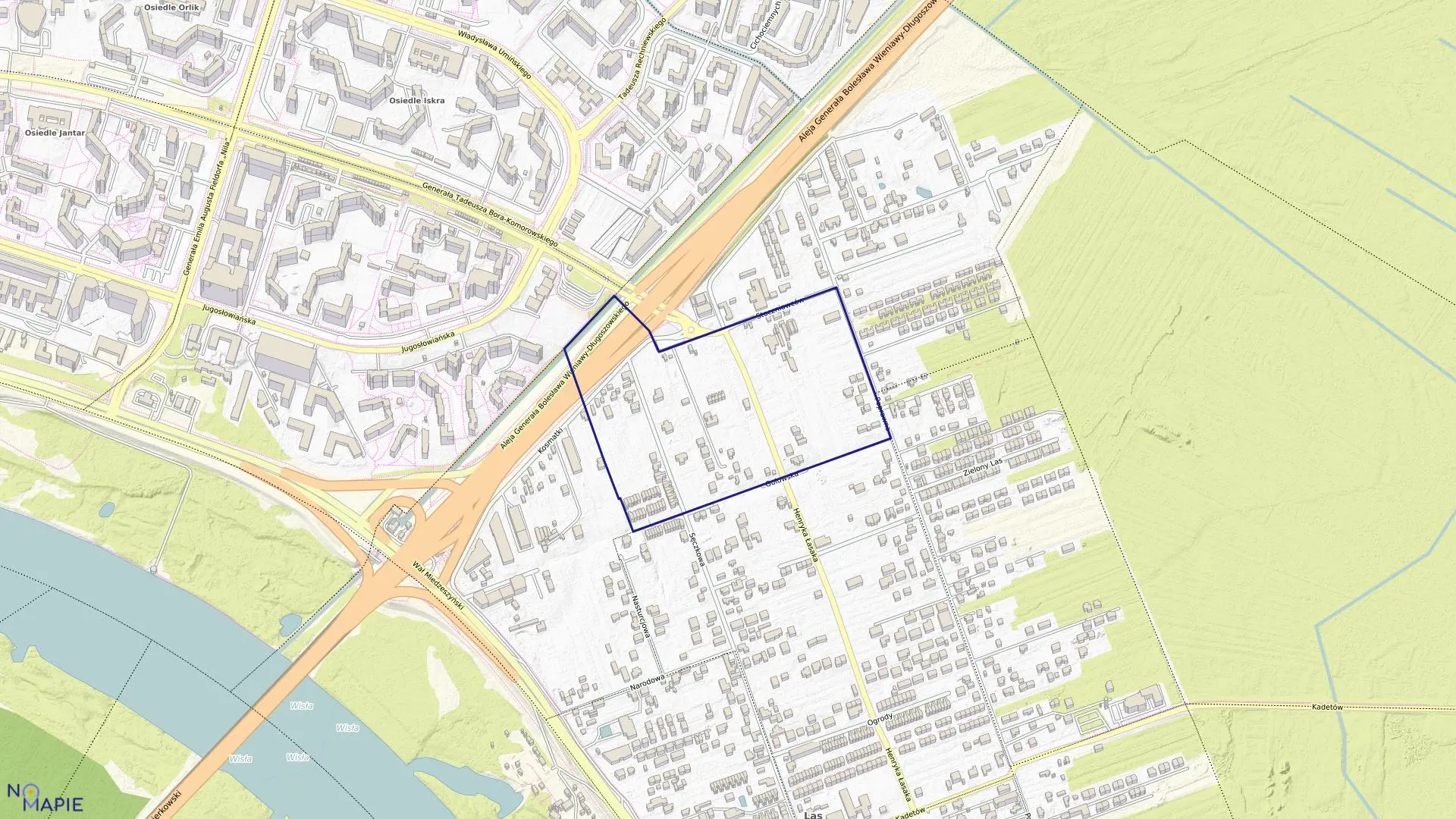 Mapa obrębu 3-13-06 w mieście Warszawa