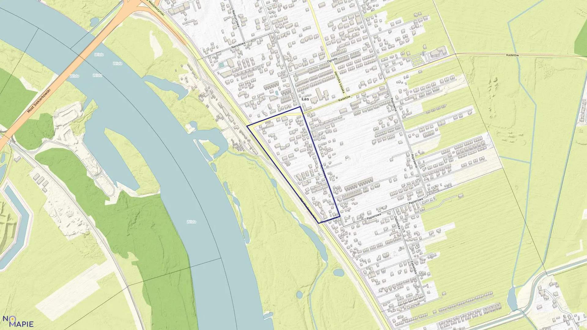 Mapa obrębu 3-13-14 w mieście Warszawa