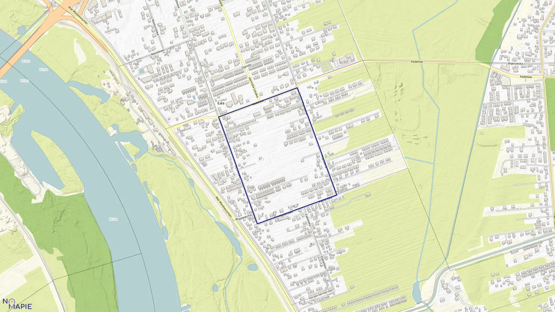 Mapa obrębu 3-13-15 w mieście Warszawa