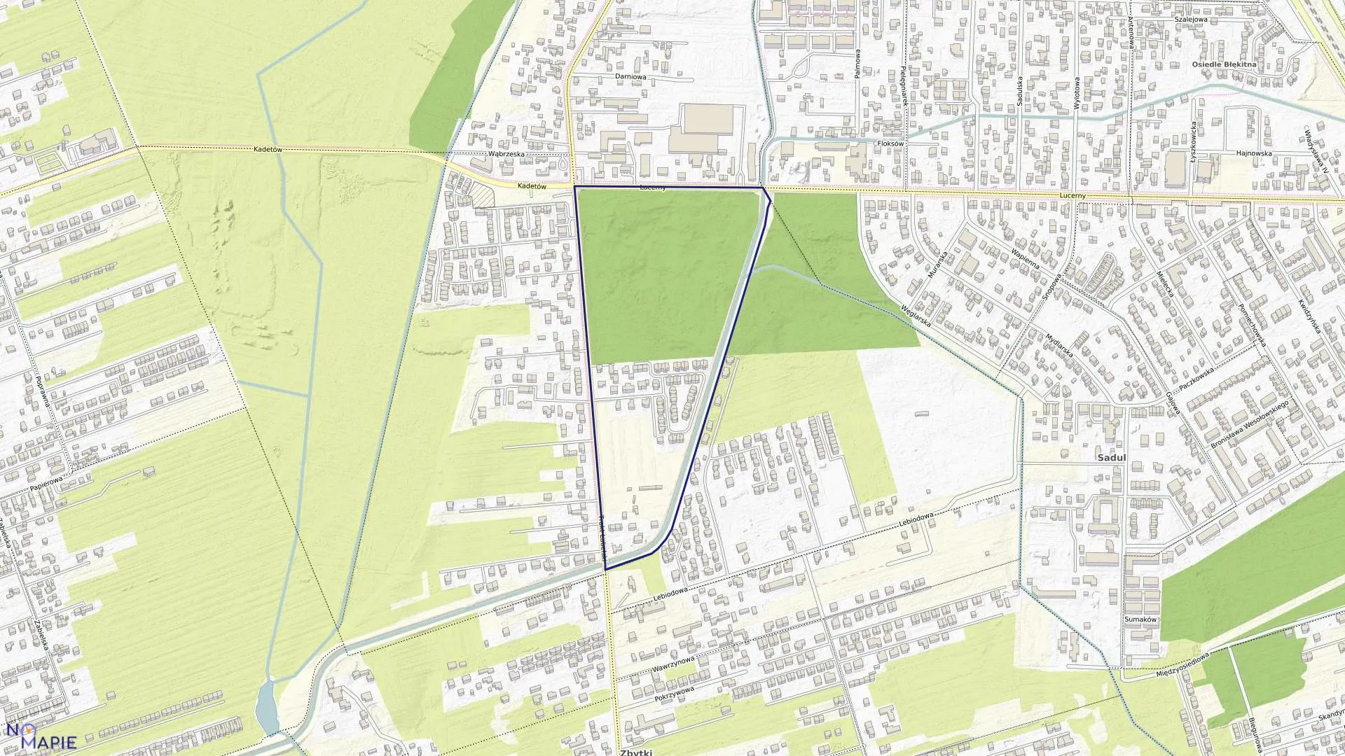 Mapa obrębu 3-13-19 w mieście Warszawa