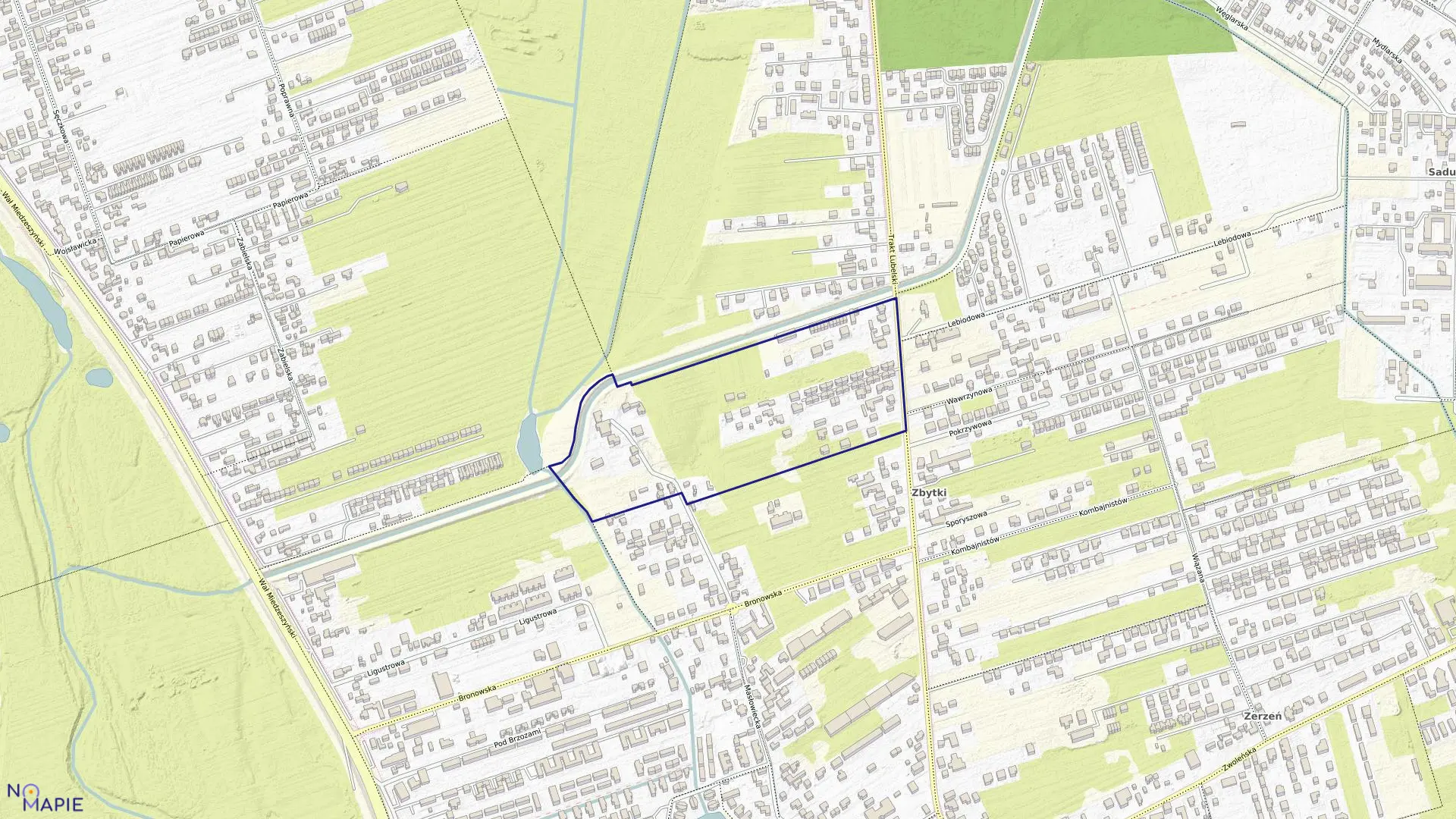 Mapa obrębu 3-13-23 w mieście Warszawa