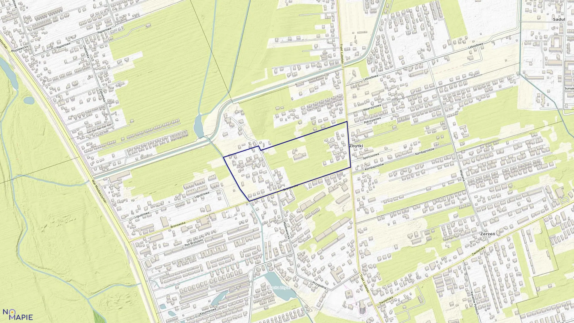 Mapa obrębu 3-13-26 w mieście Warszawa