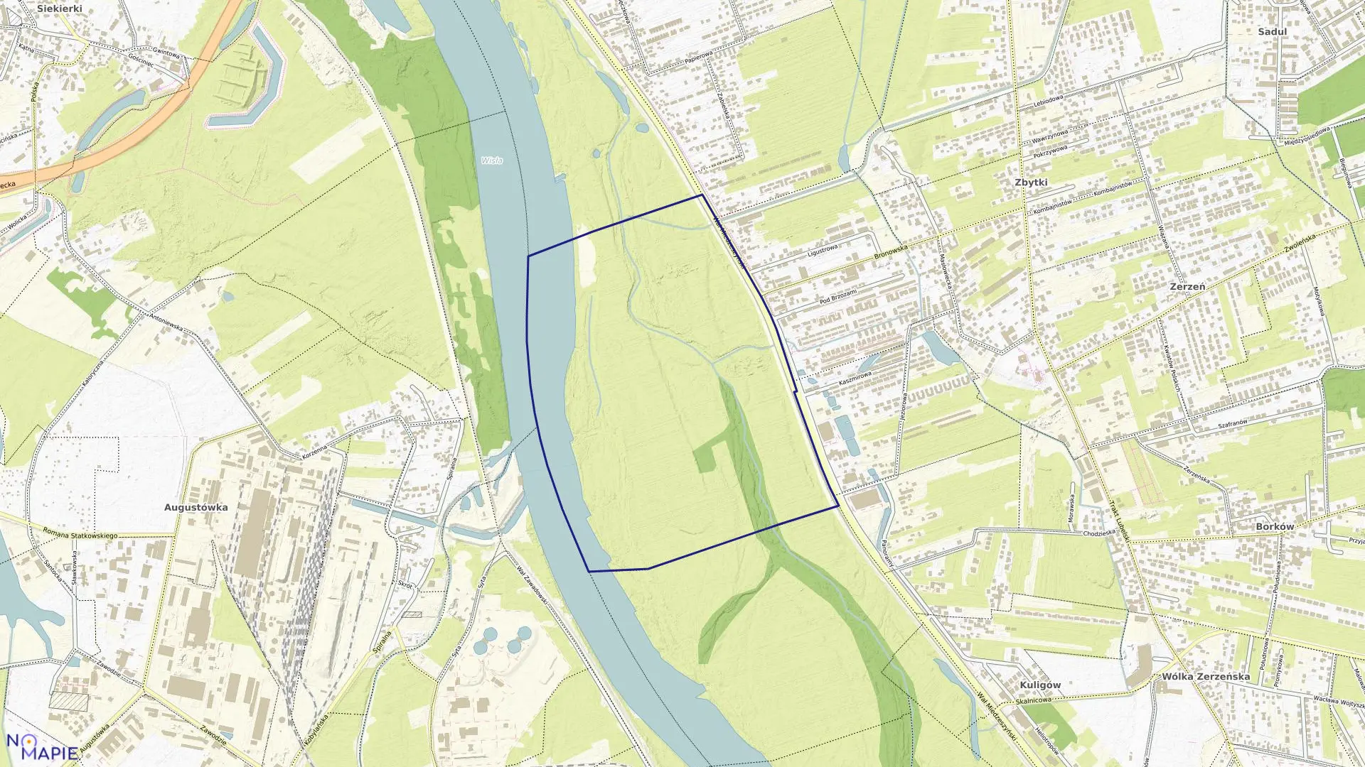 Mapa obrębu 3-13-29 w mieście Warszawa