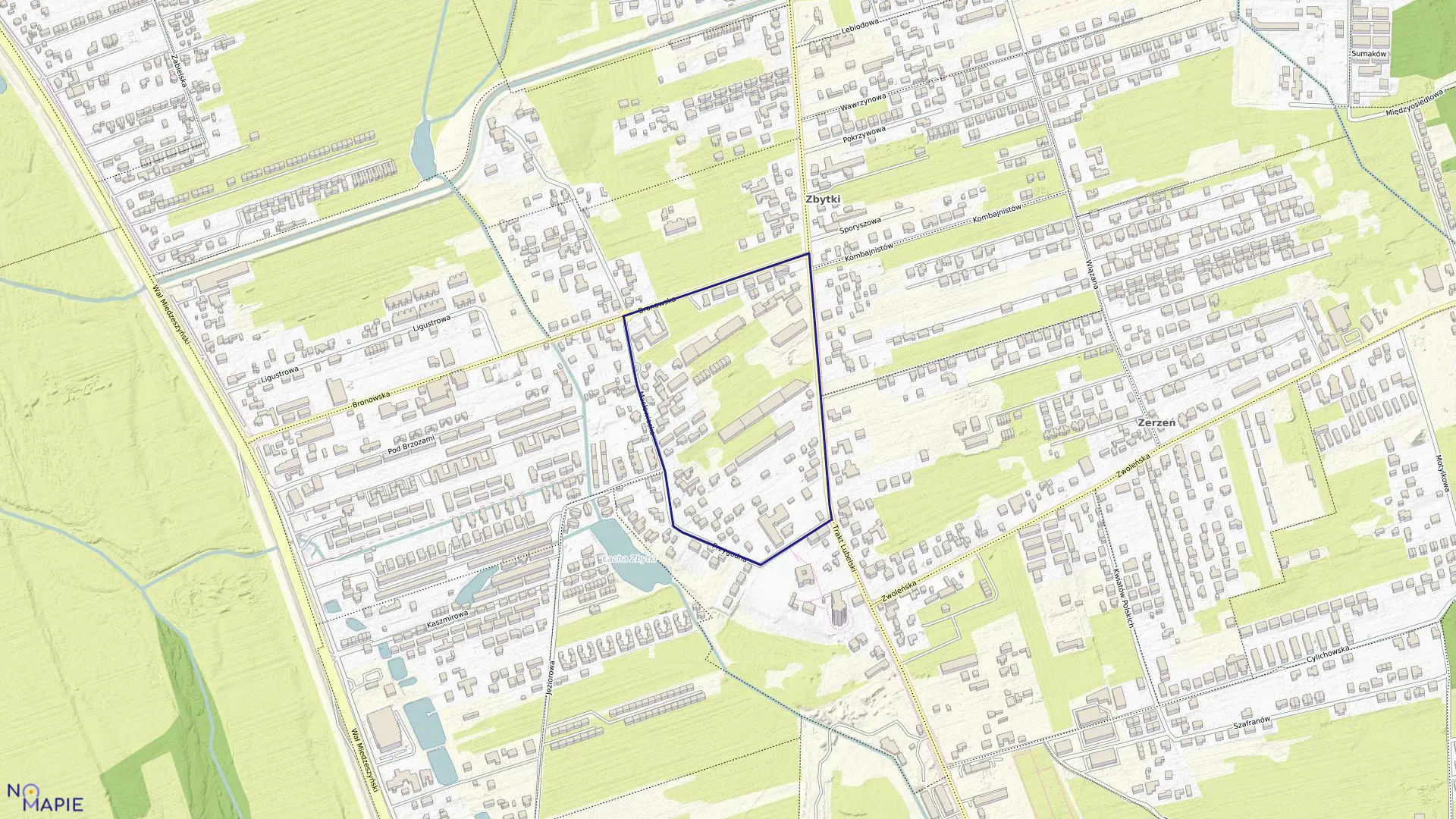 Mapa obrębu 3-13-31 w mieście Warszawa