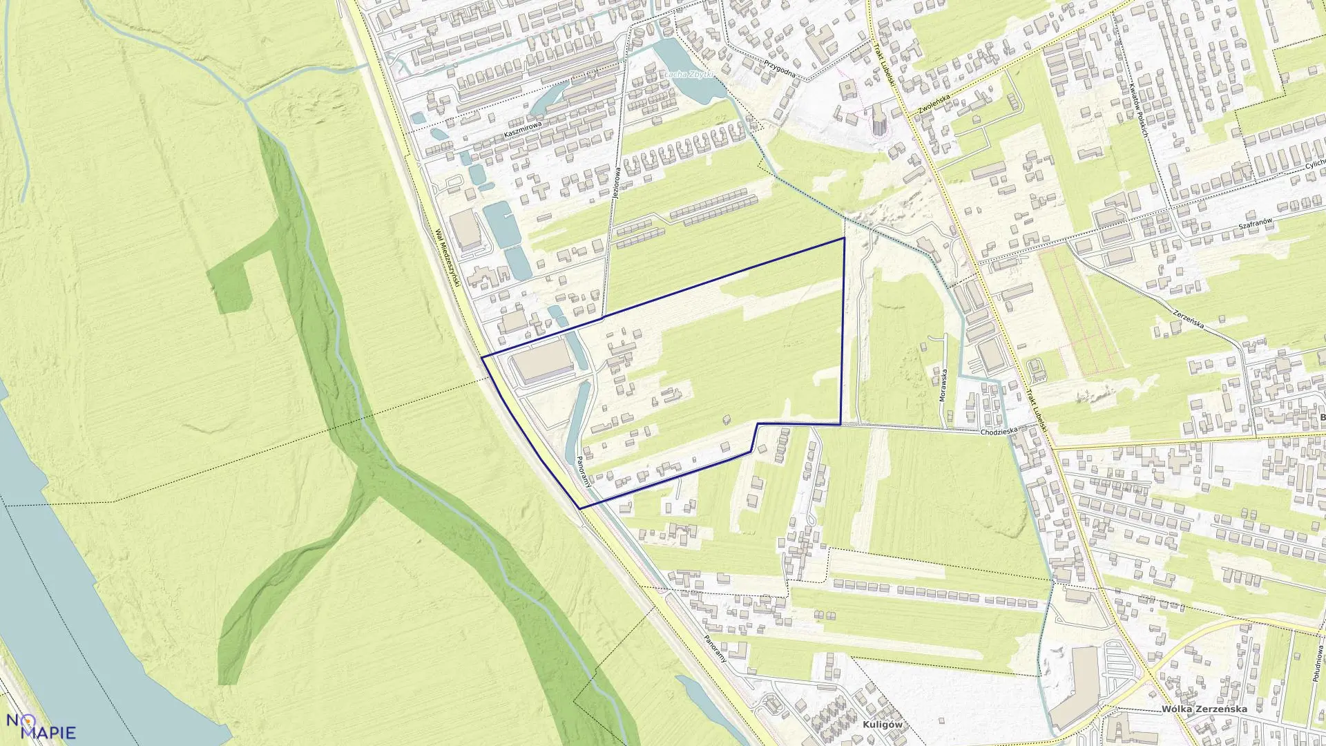 Mapa obrębu 3-13-41 w mieście Warszawa