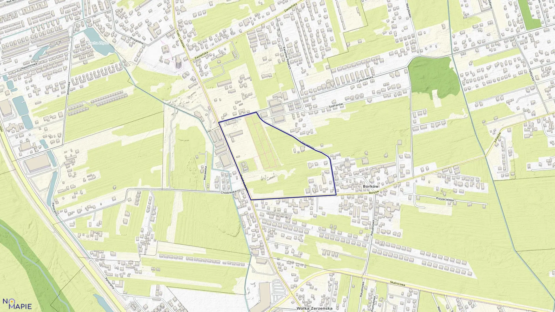 Mapa obrębu 3-13-43 w mieście Warszawa