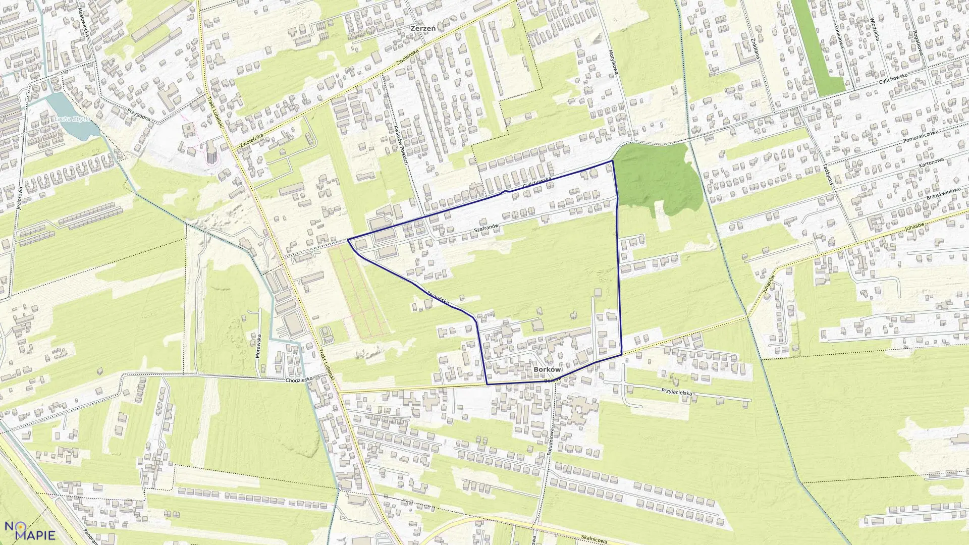 Mapa obrębu 3-13-44 w mieście Warszawa