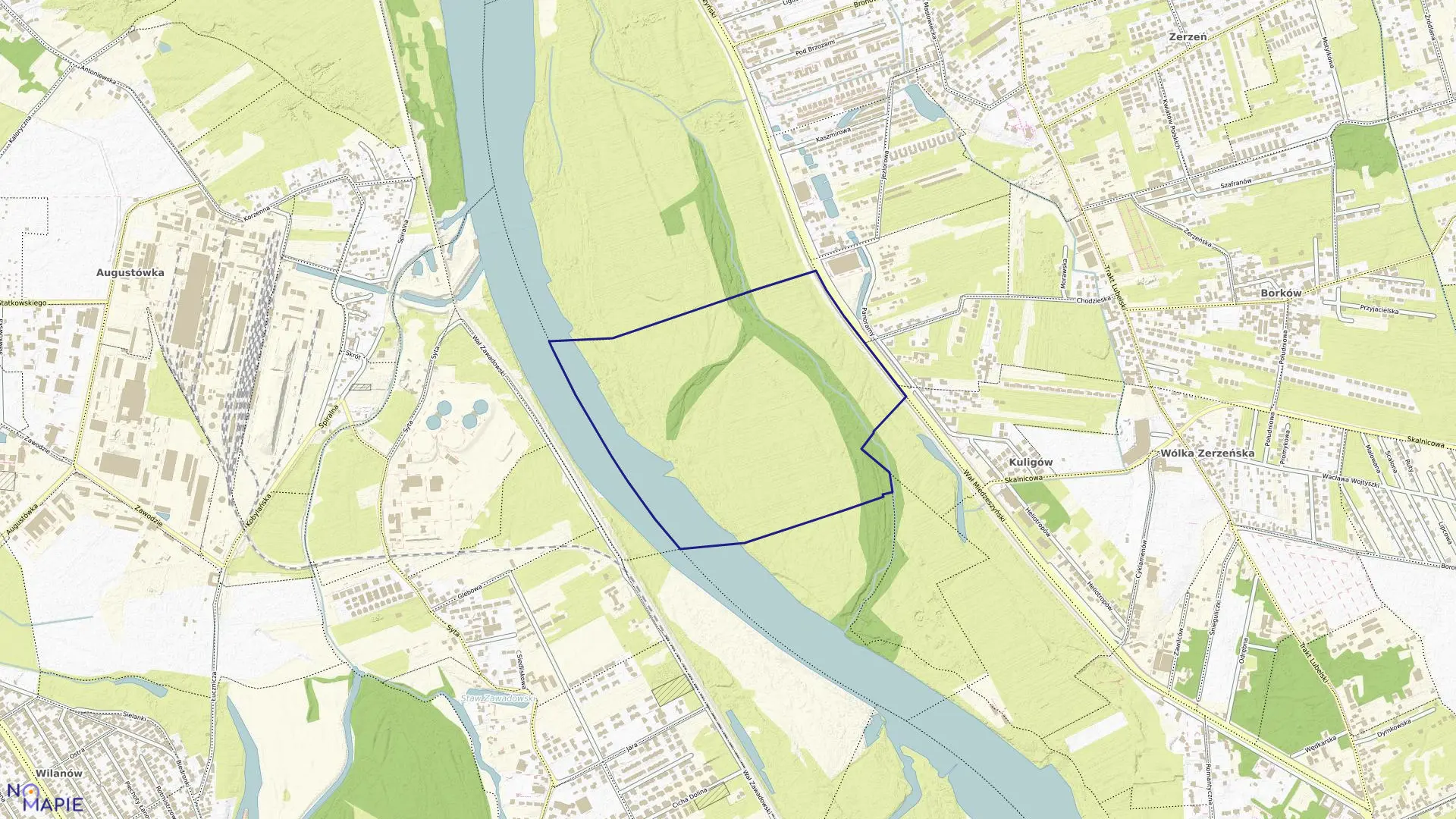 Mapa obrębu 3-13-46 w mieście Warszawa