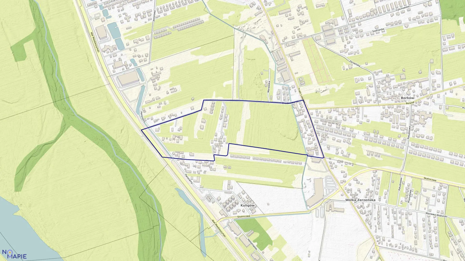 Mapa obrębu 3-13-47 w mieście Warszawa