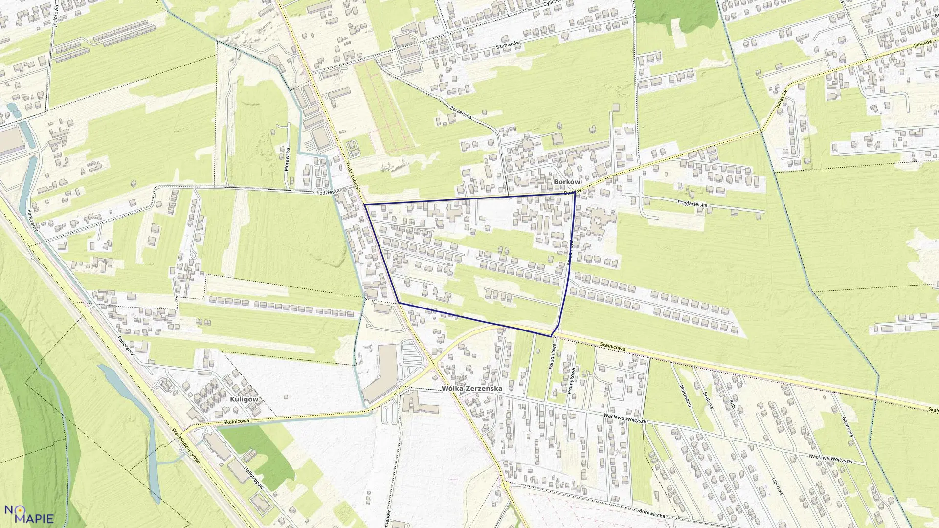 Mapa obrębu 3-13-48 w mieście Warszawa