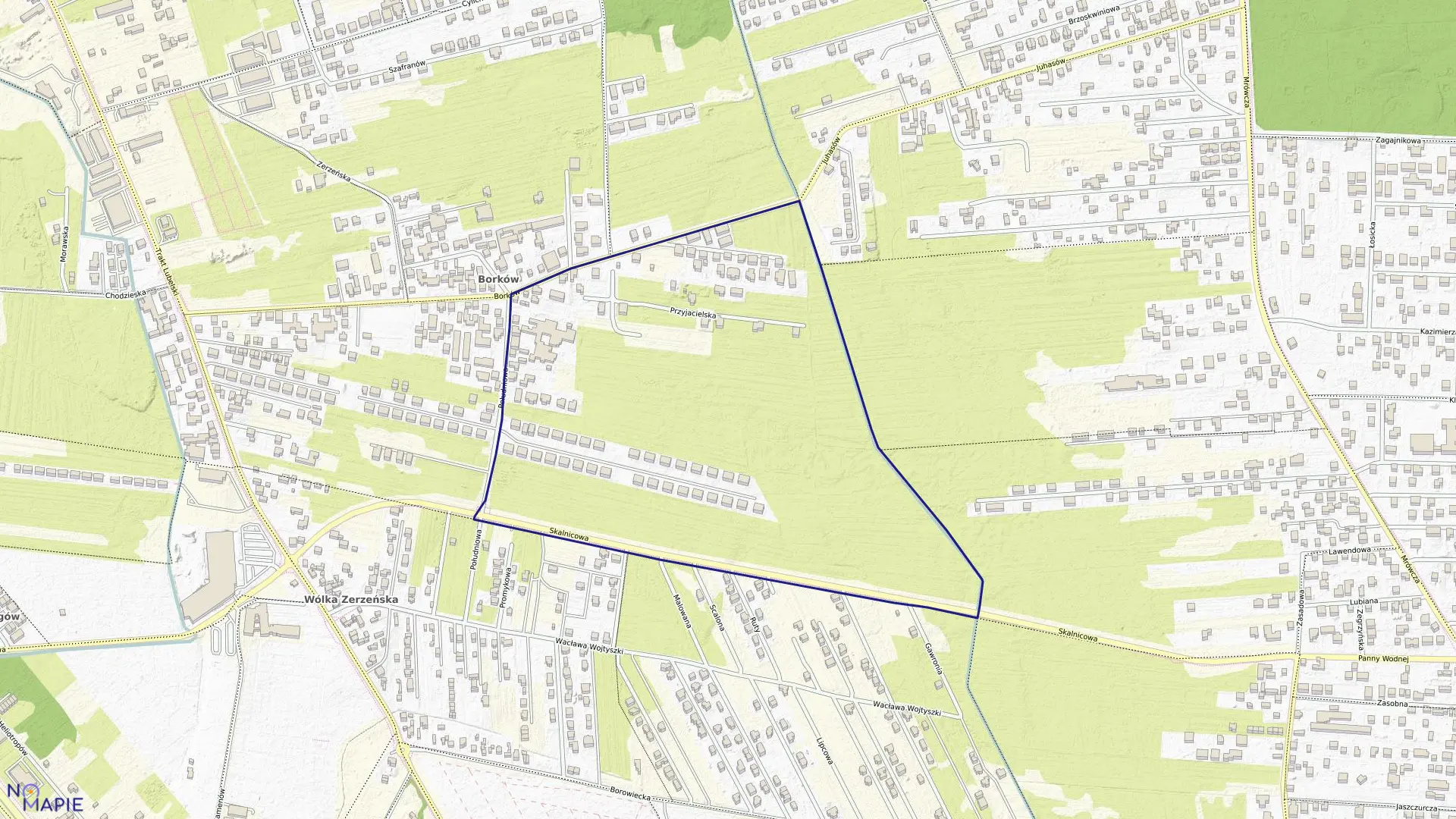 Mapa obrębu 3-13-49 w mieście Warszawa