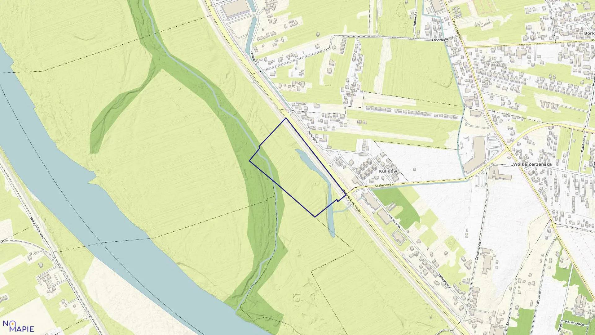 Mapa obrębu 3-13-50 w mieście Warszawa