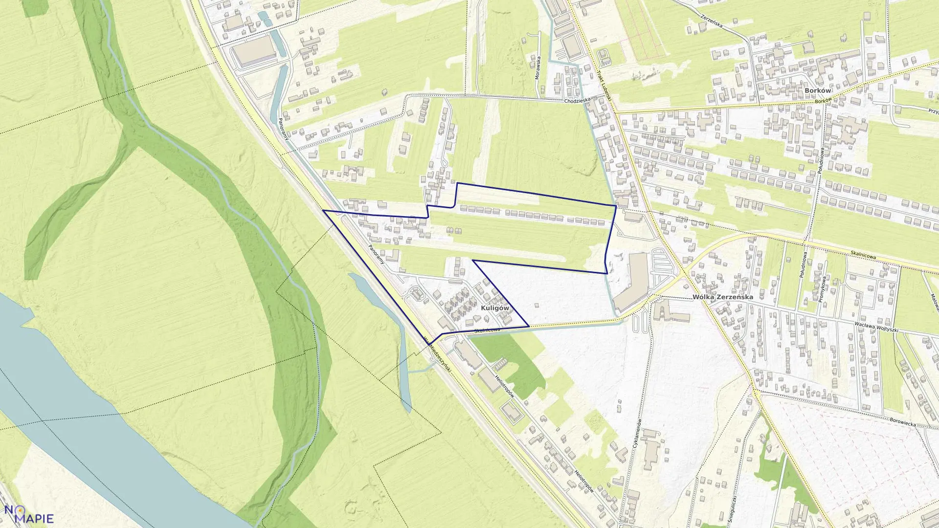 Mapa obrębu 3-13-51 w mieście Warszawa