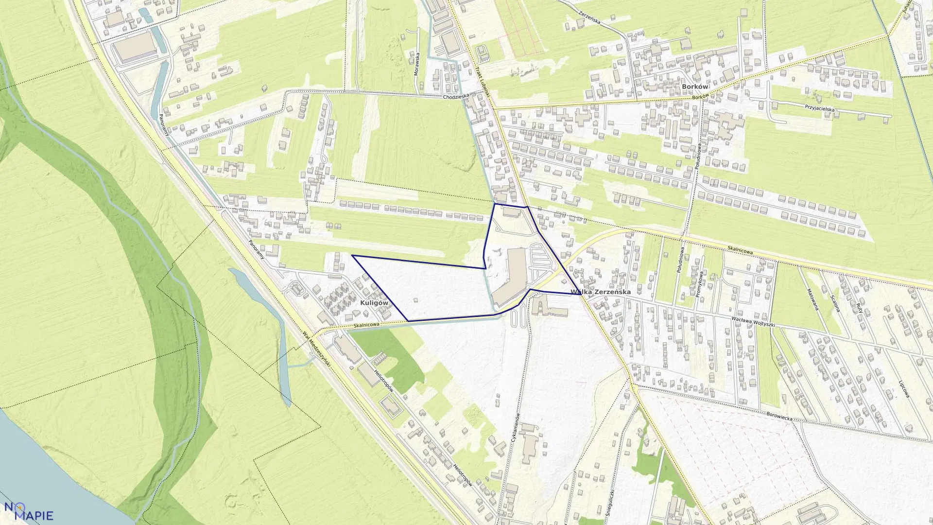 Mapa obrębu 3-13-52 w mieście Warszawa