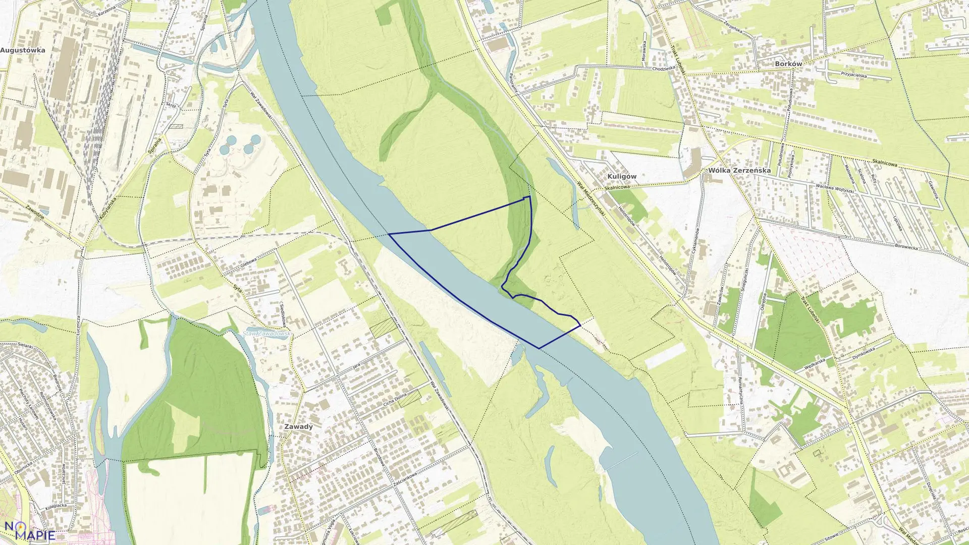 Mapa obrębu 3-13-66 w mieście Warszawa