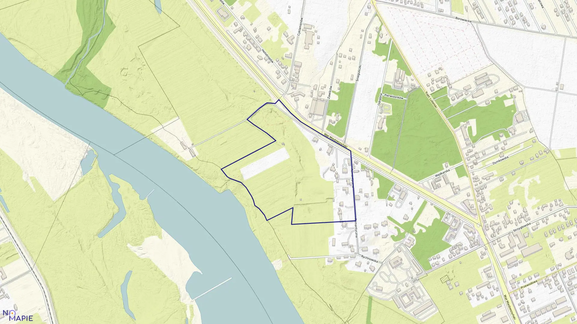 Mapa obrębu 3-14-03 w mieście Warszawa