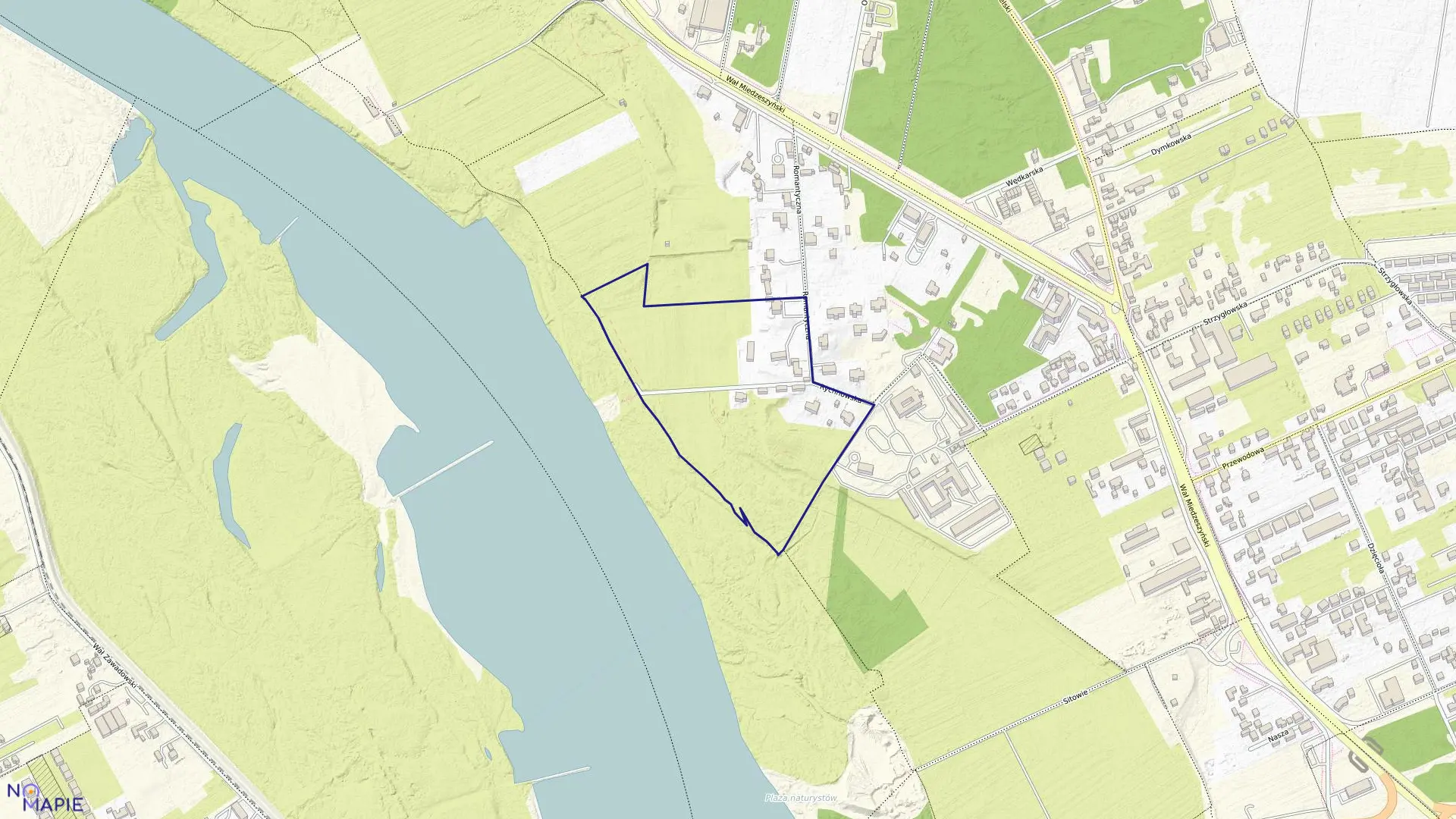 Mapa obrębu 3-14-04 w mieście Warszawa