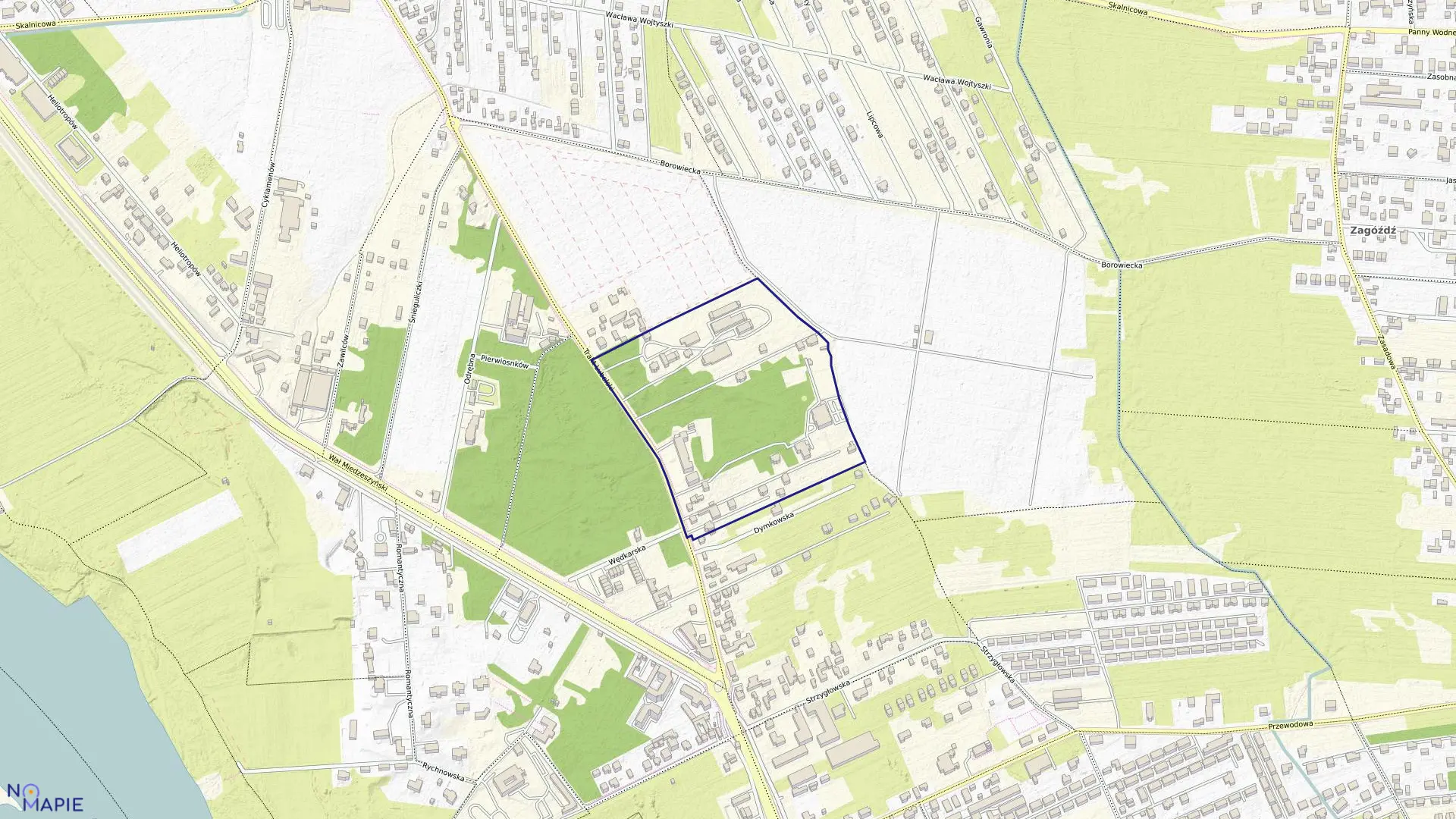 Mapa obrębu 3-14-10 w mieście Warszawa