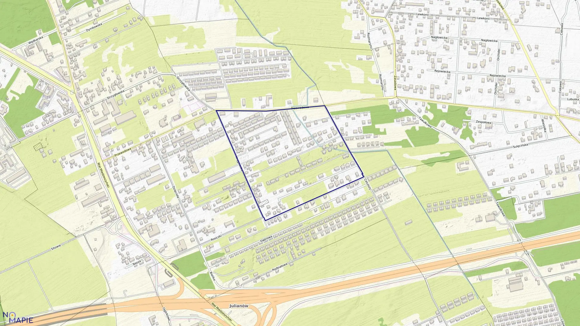 Mapa obrębu 3-14-15 w mieście Warszawa