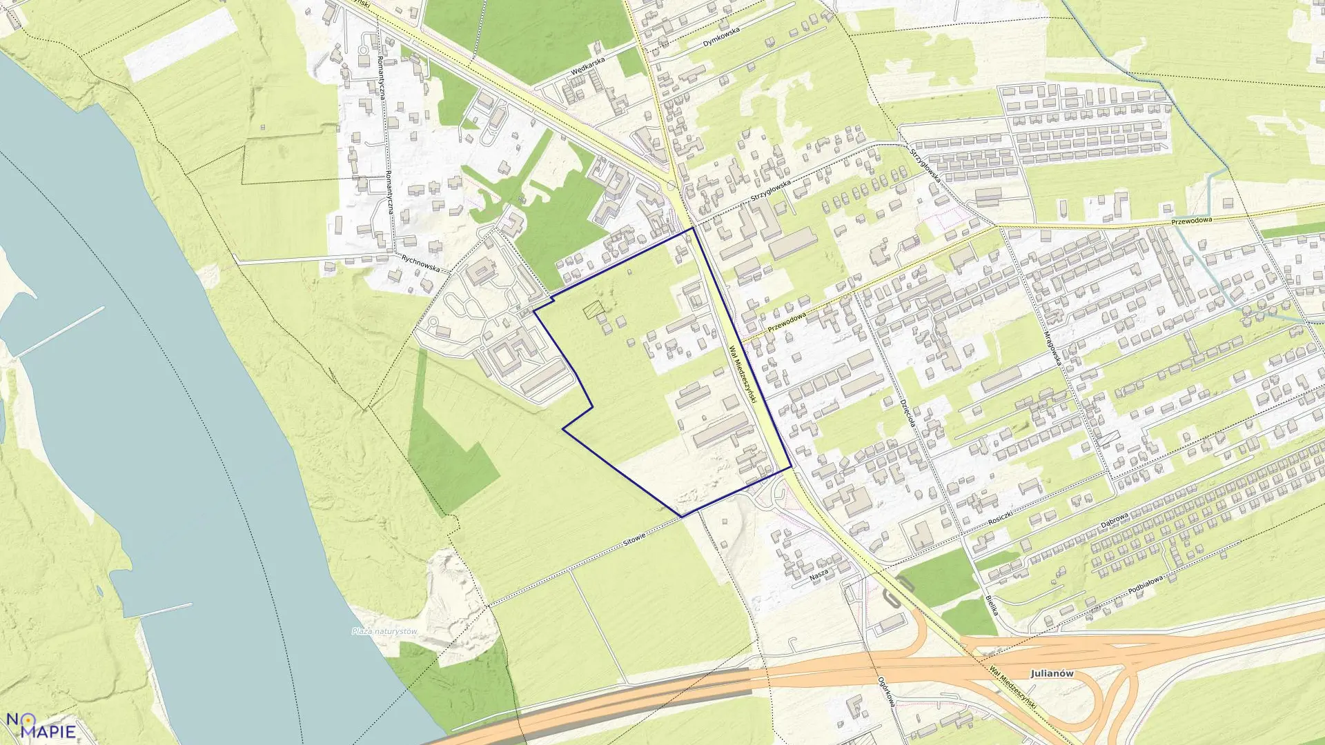 Mapa obrębu 3-14-18 w mieście Warszawa