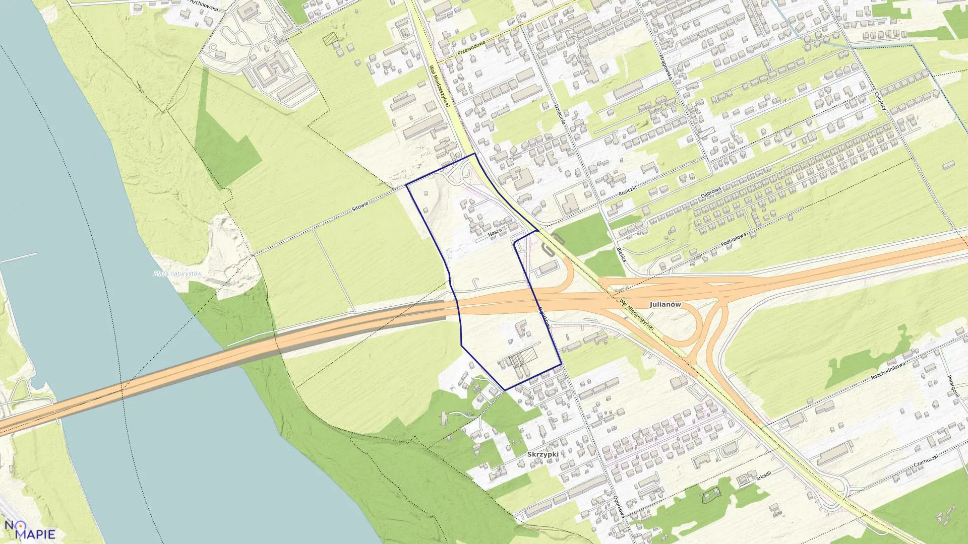 Mapa obrębu 3-14-20 w mieście Warszawa