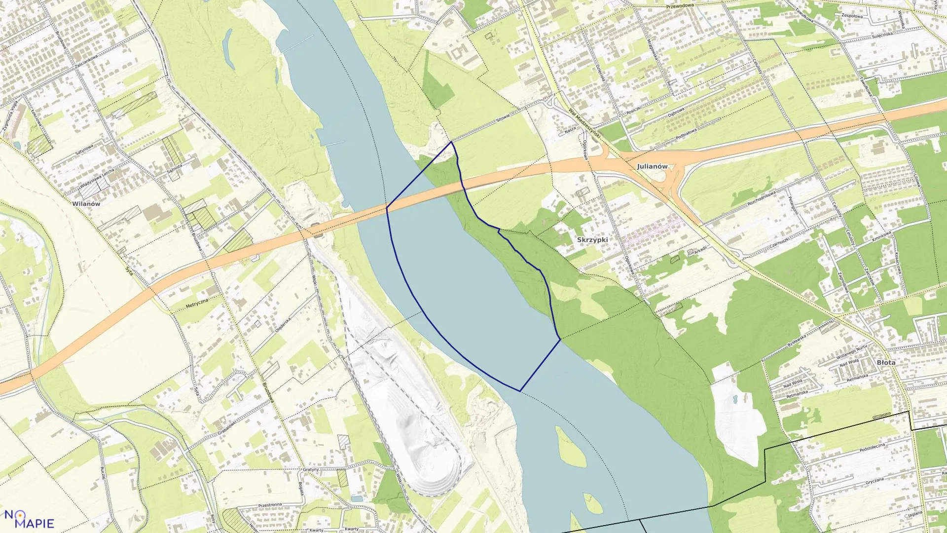 Mapa obrębu 3-14-23 w mieście Warszawa