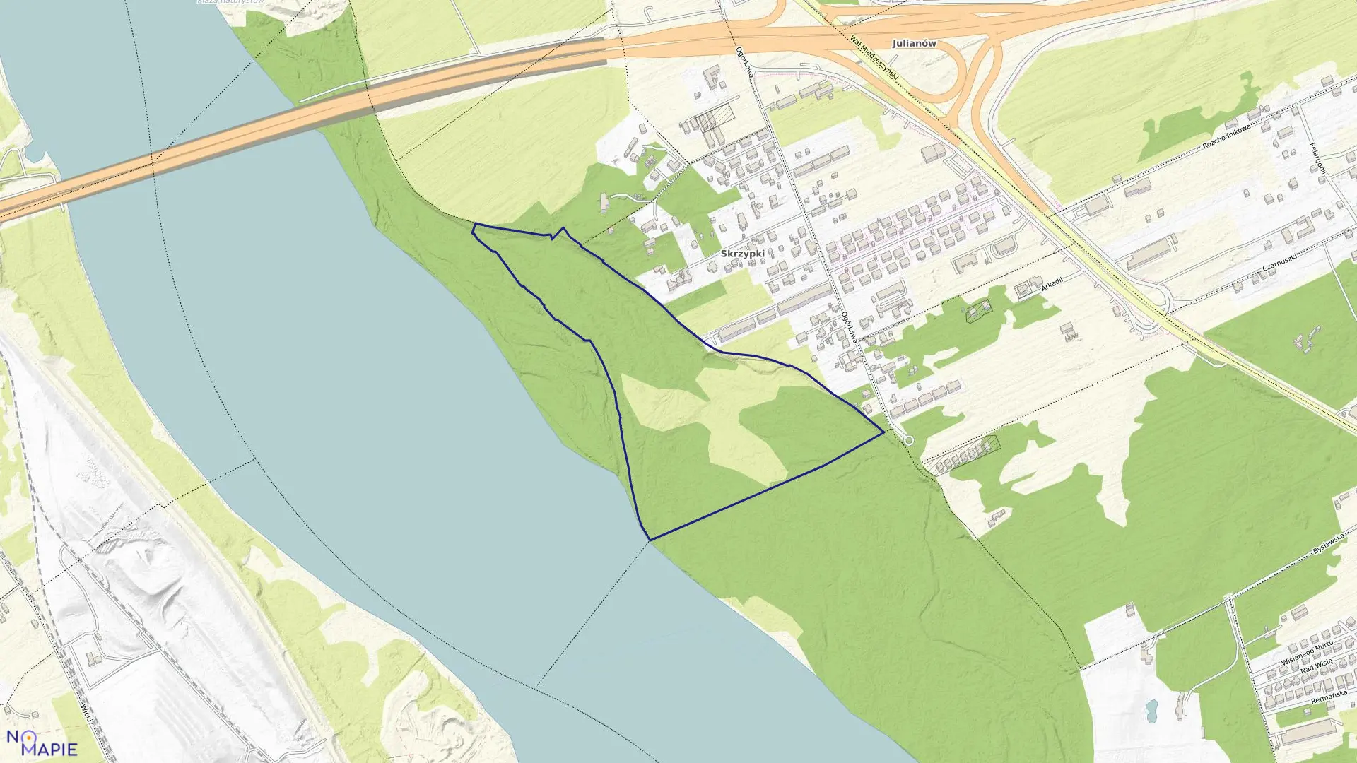 Mapa obrębu 3-14-24 w mieście Warszawa