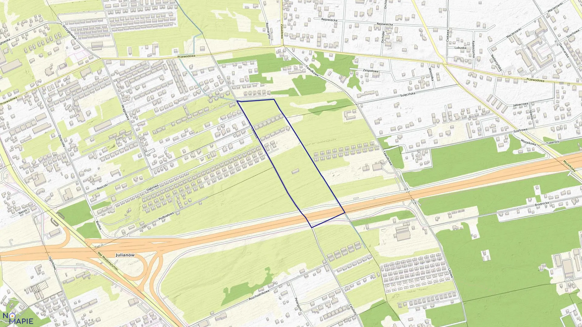 Mapa obrębu 3-14-30 w mieście Warszawa