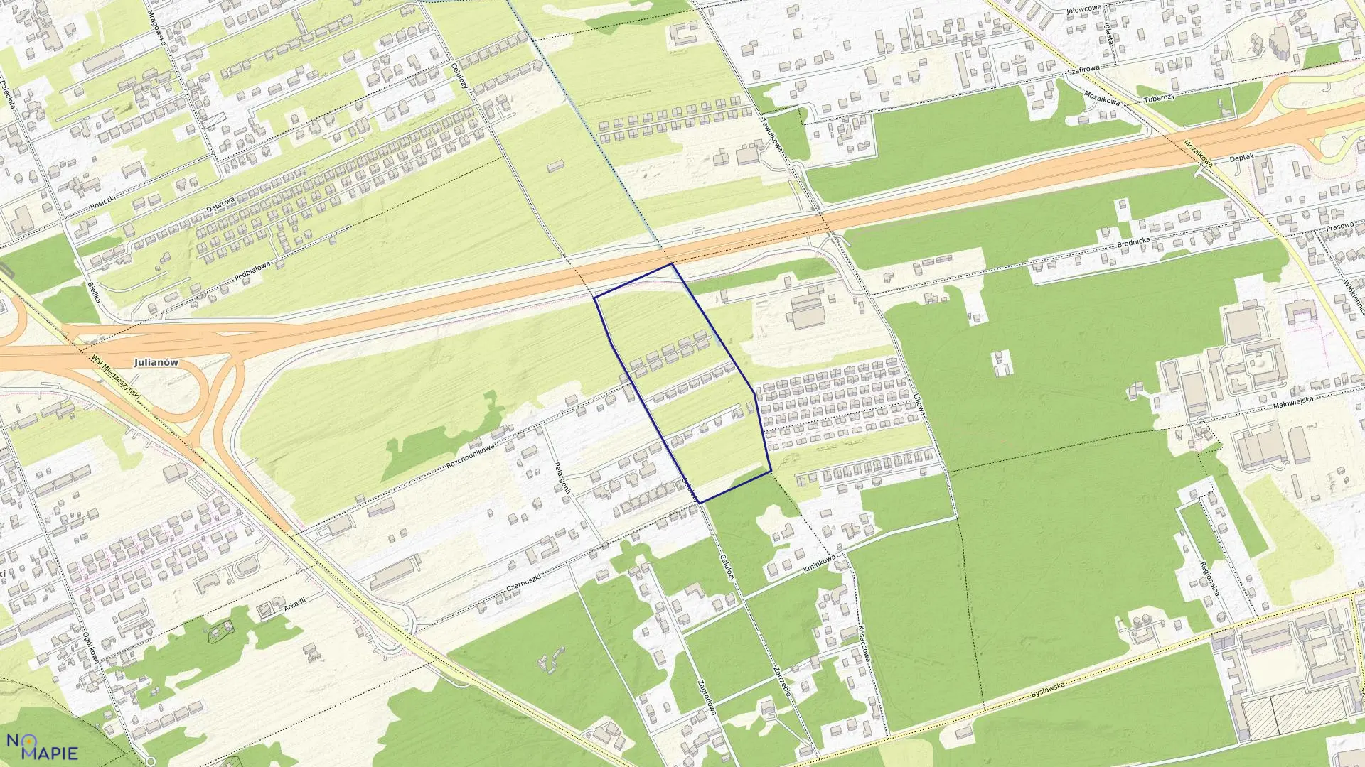 Mapa obrębu 3-14-31 w mieście Warszawa