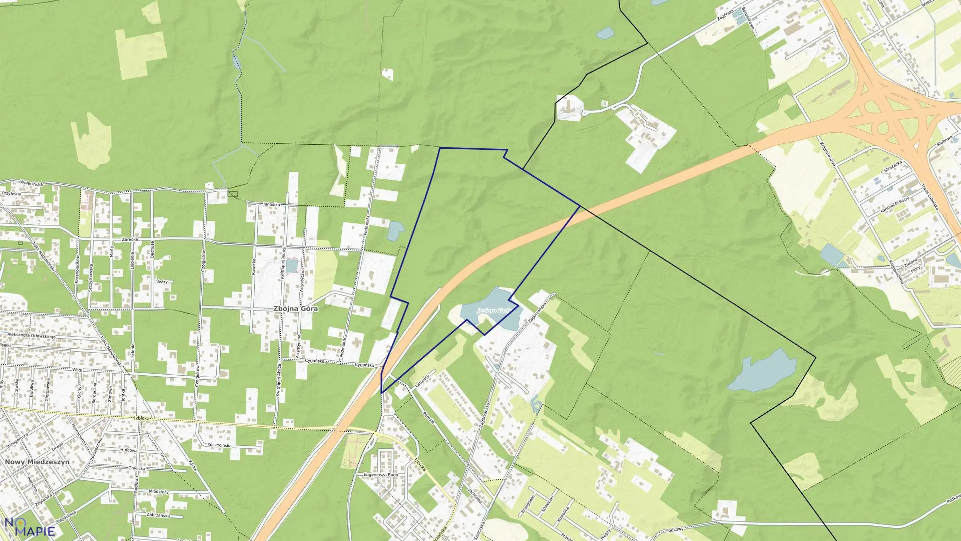 Mapa obrębu 3-15-01 w mieście Warszawa