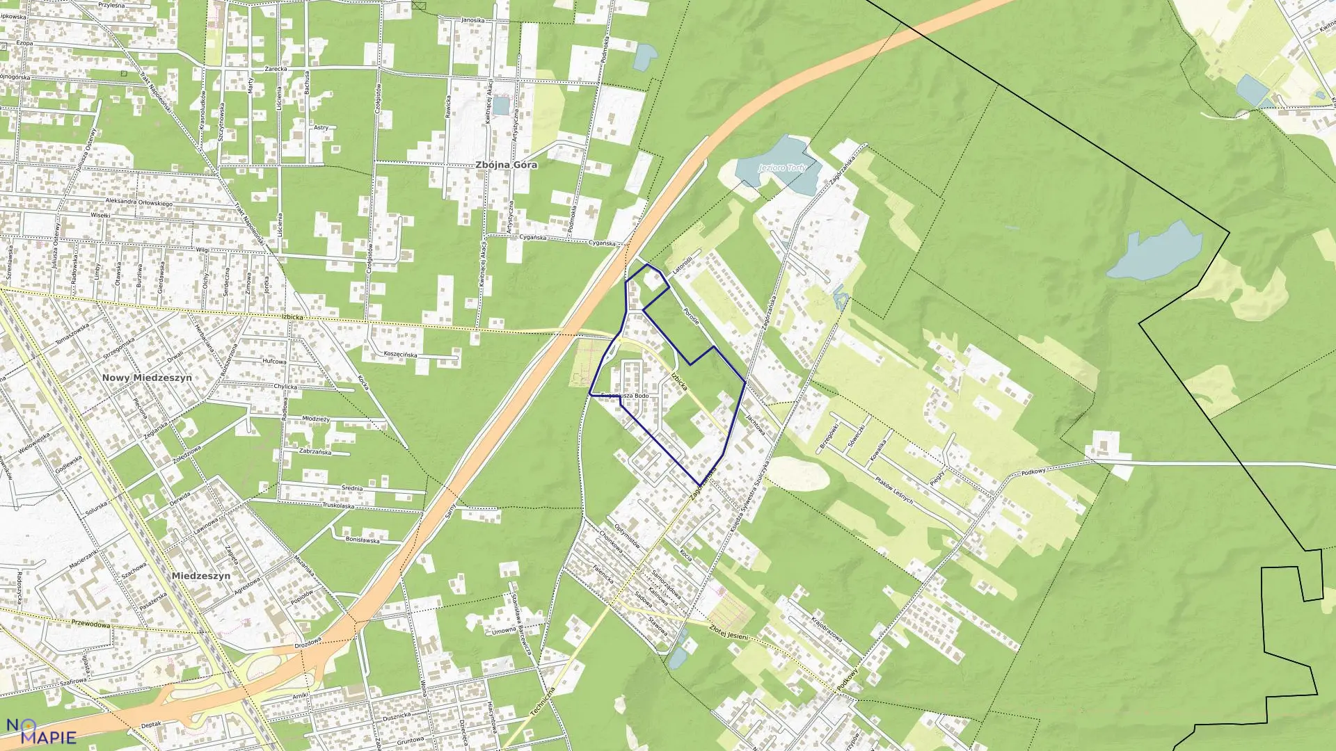 Mapa obrębu 3-15-04 w mieście Warszawa